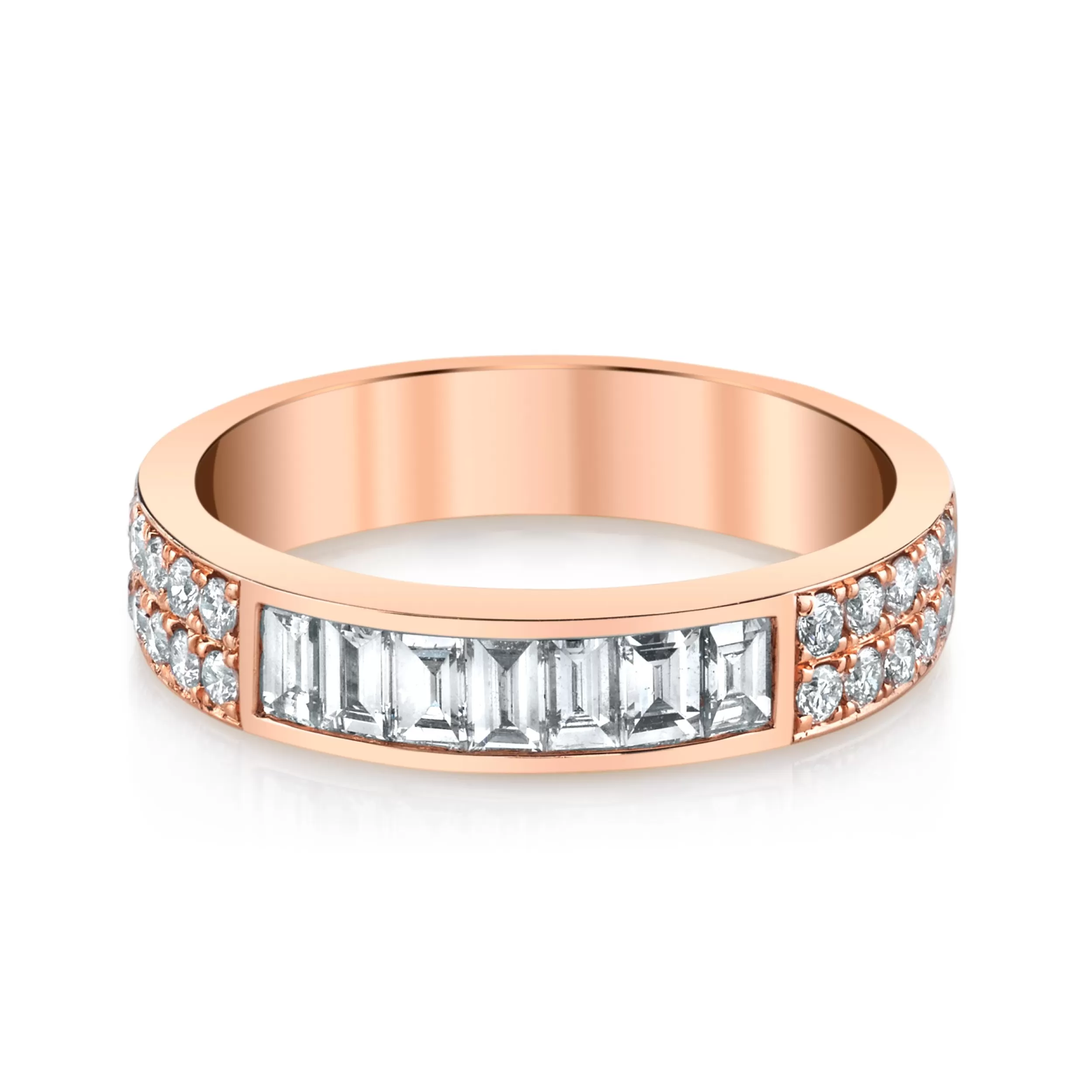 Anita Ko Stacking^BAGUETTE AND ROUND DIAMOND RING