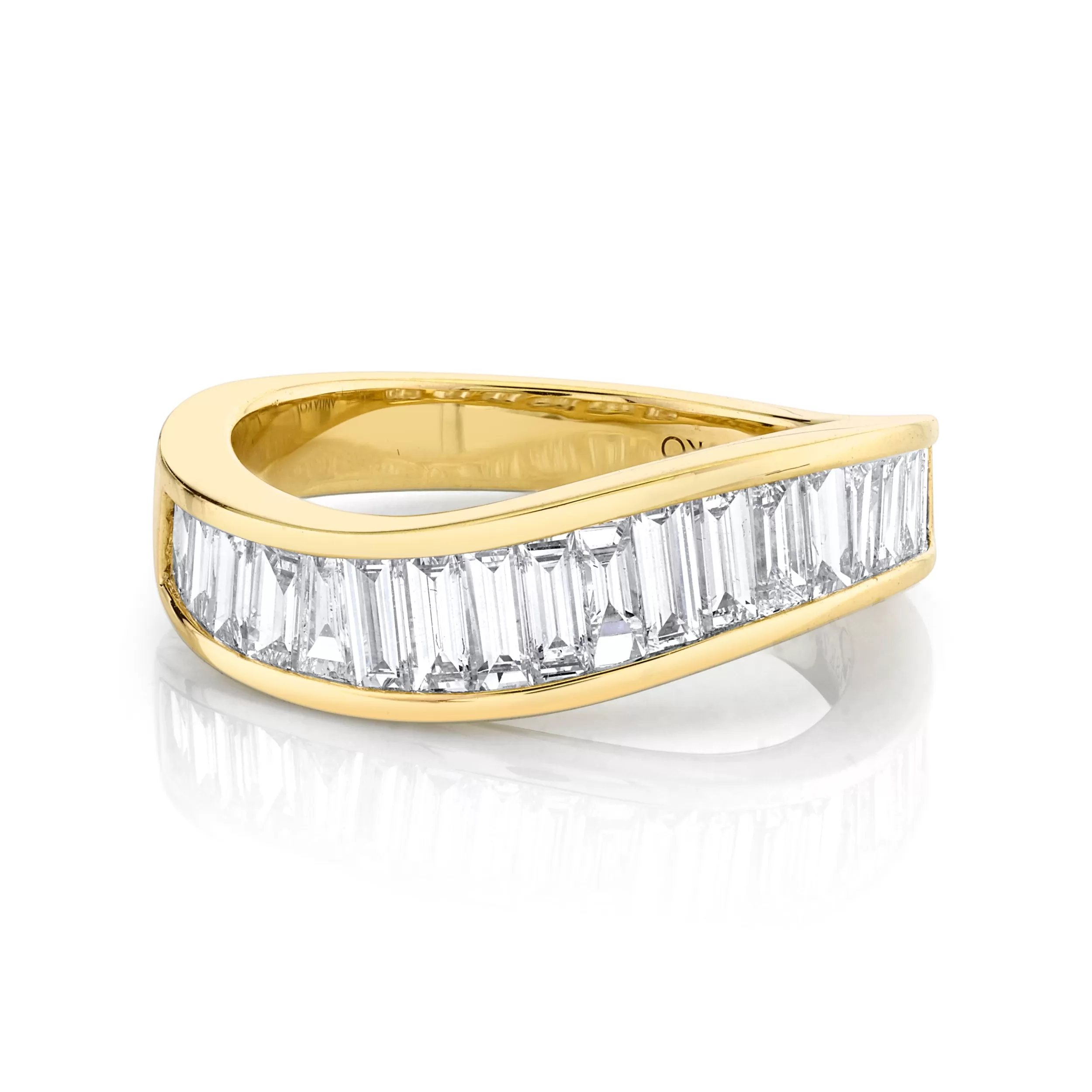 Anita Ko Stacking^BAGUETTE DIAMOND WAVE RING