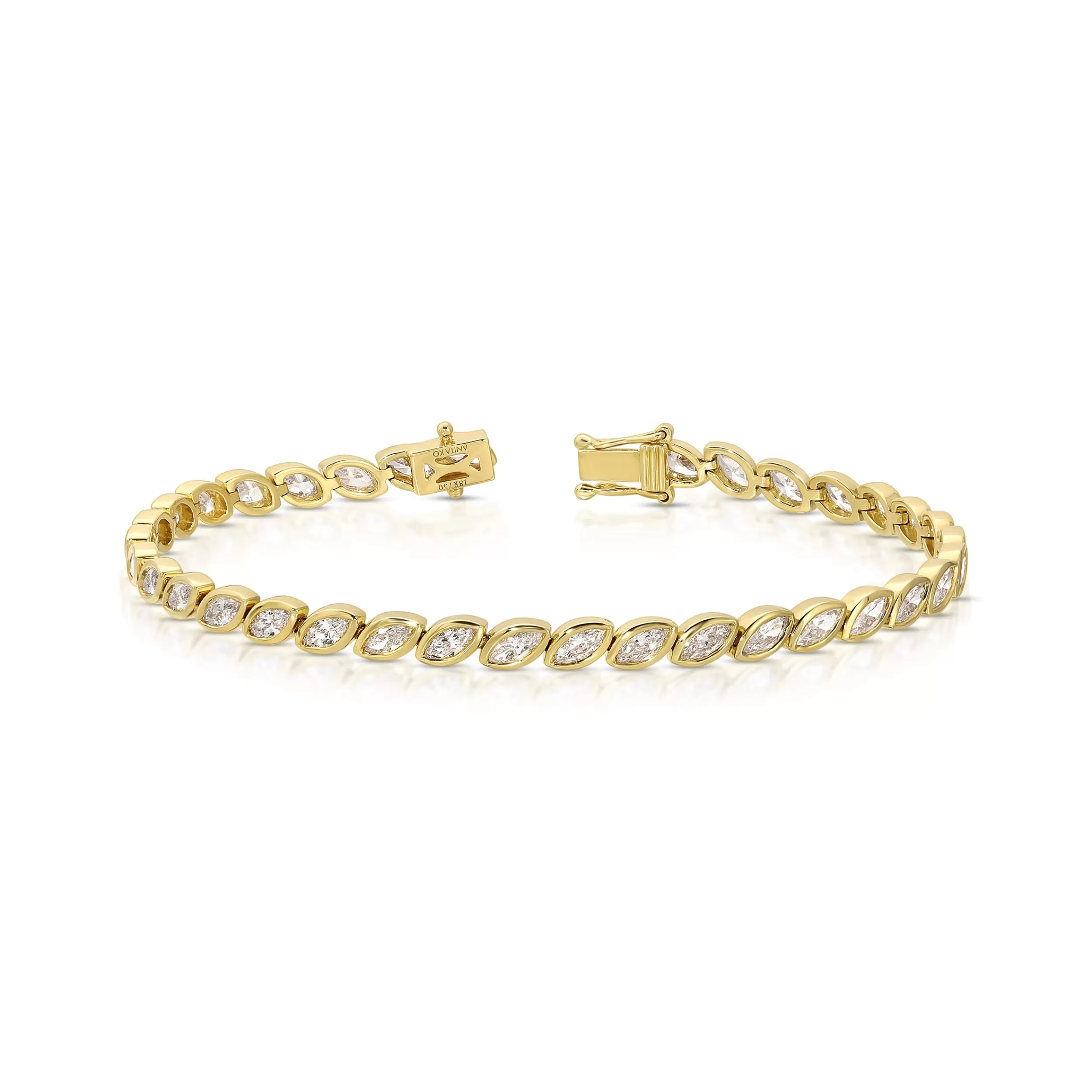 Anita Ko Diamond Link^BEZELED MARQUISE DIAMOND BRACELET