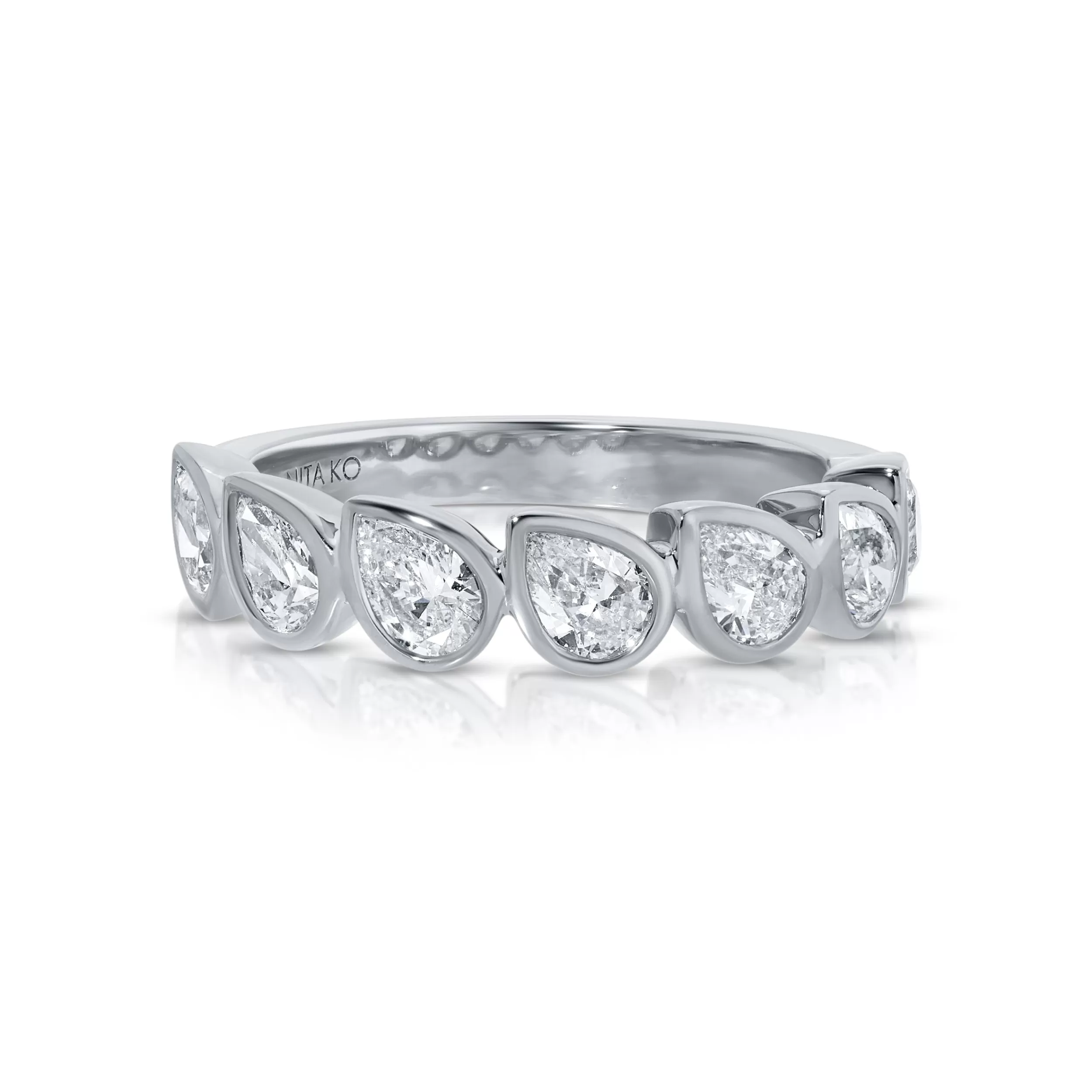 Anita Ko Eternity^BEZELED PEAR DIAMOND DEMI-ETERNITY BAND