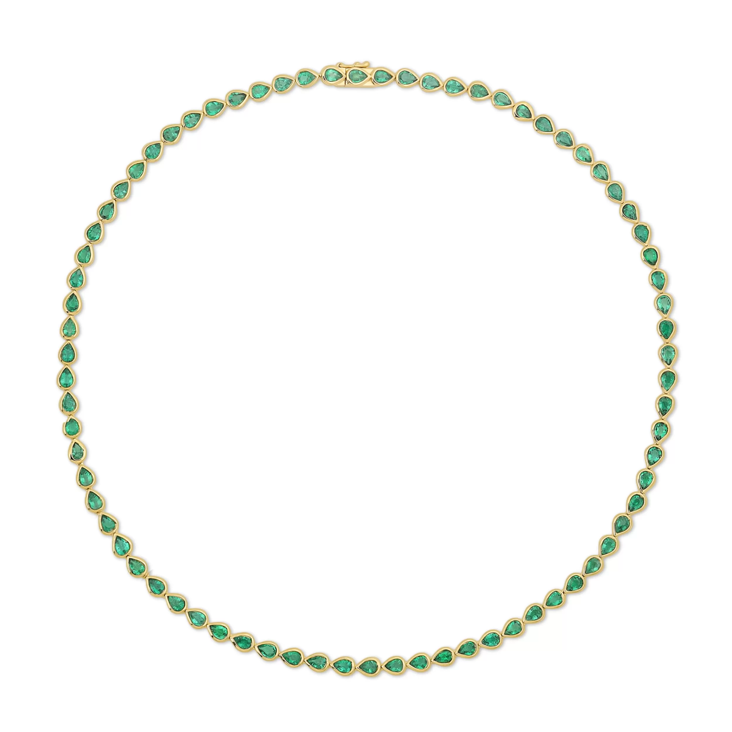 Anita Ko Chokers^BEZELED PEAR SHAPED EMERALD CHOKER