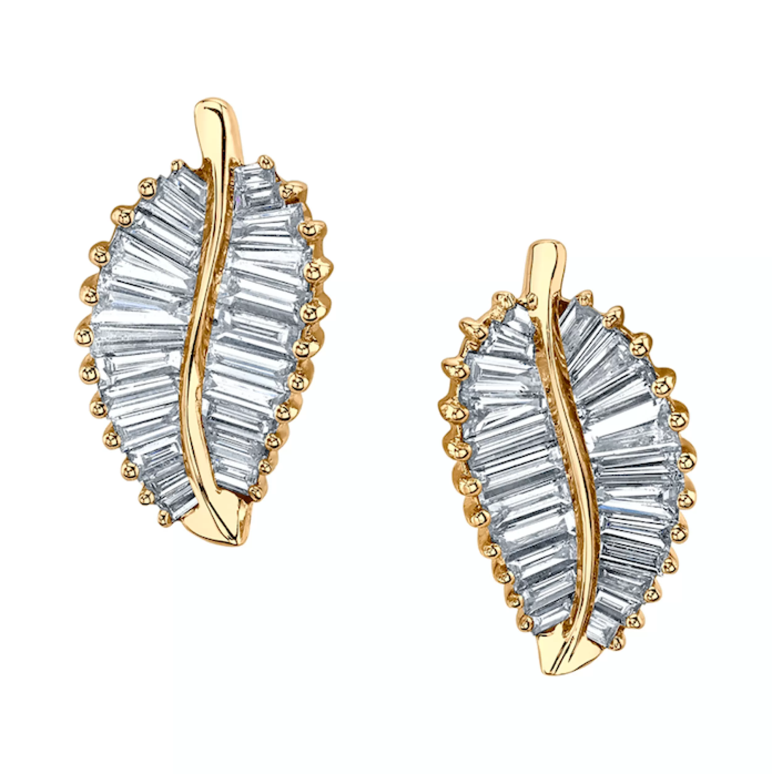 Anita Ko Leaf^CLASSIC PALM LEAF STUDS