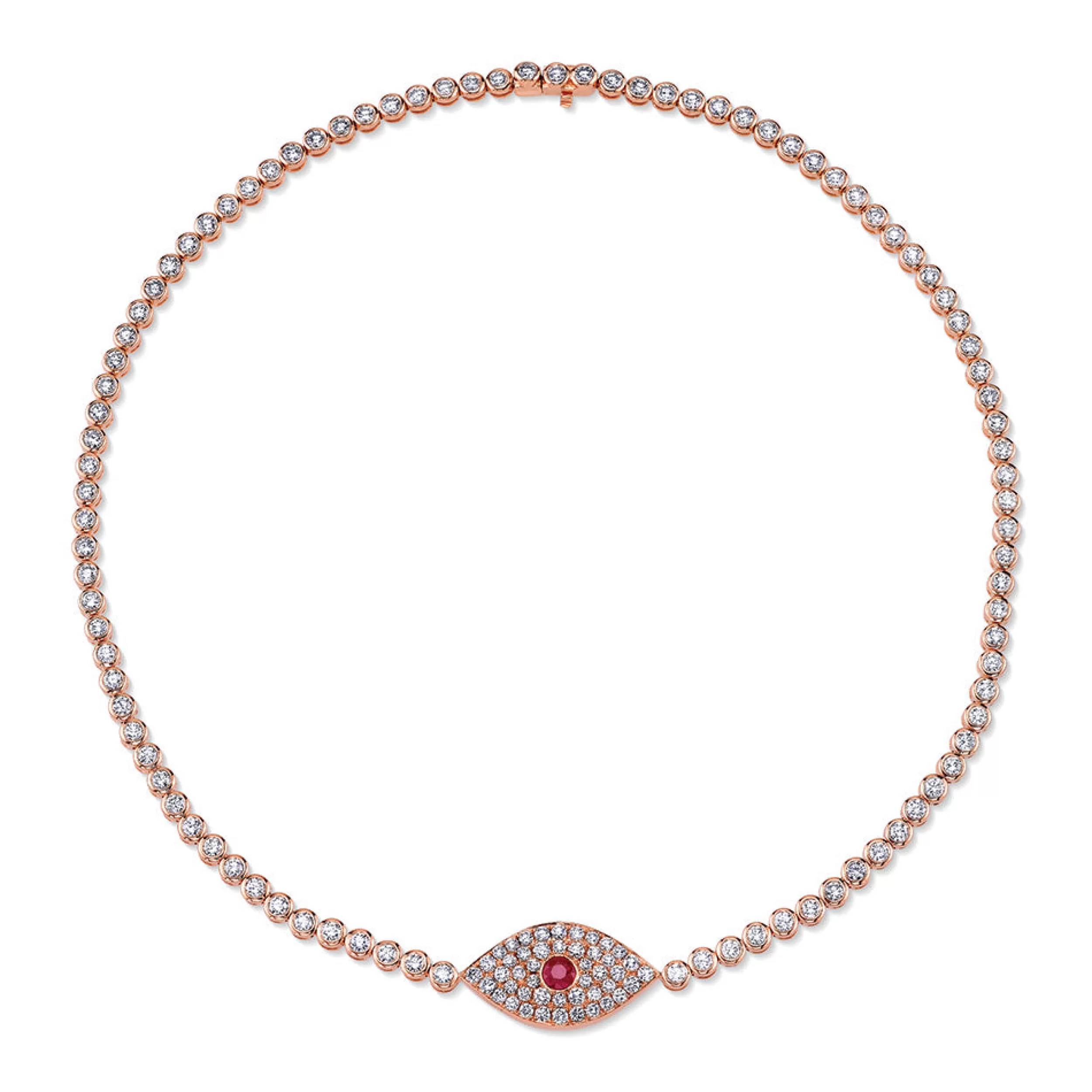 Anita Ko Chokers^DIAMOND EVIL EYE CHOKER WITH RUBY EYE