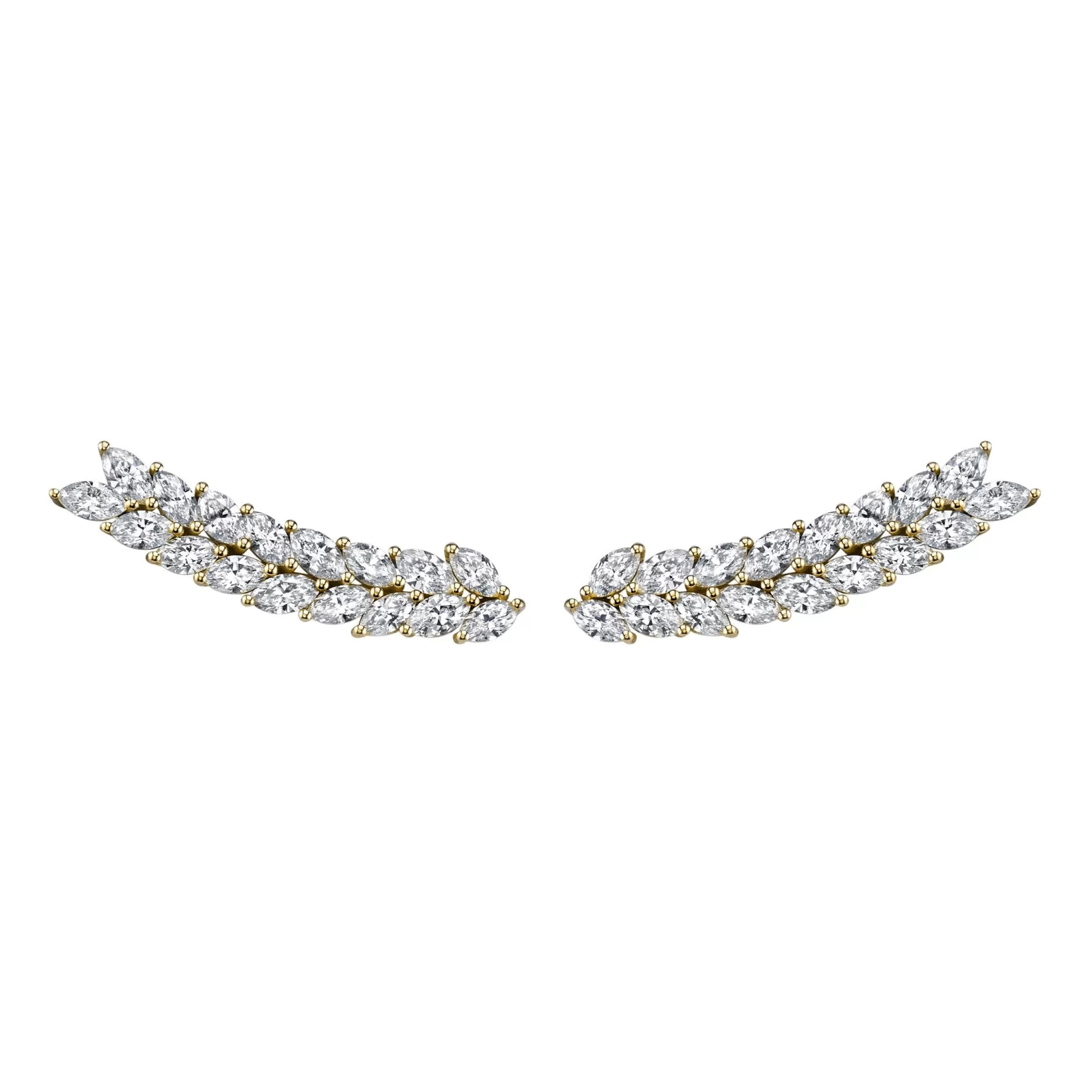 Anita Ko Floating^DOUBLE ROW MARQUISE DIAMOND FLOATING EARRINGS