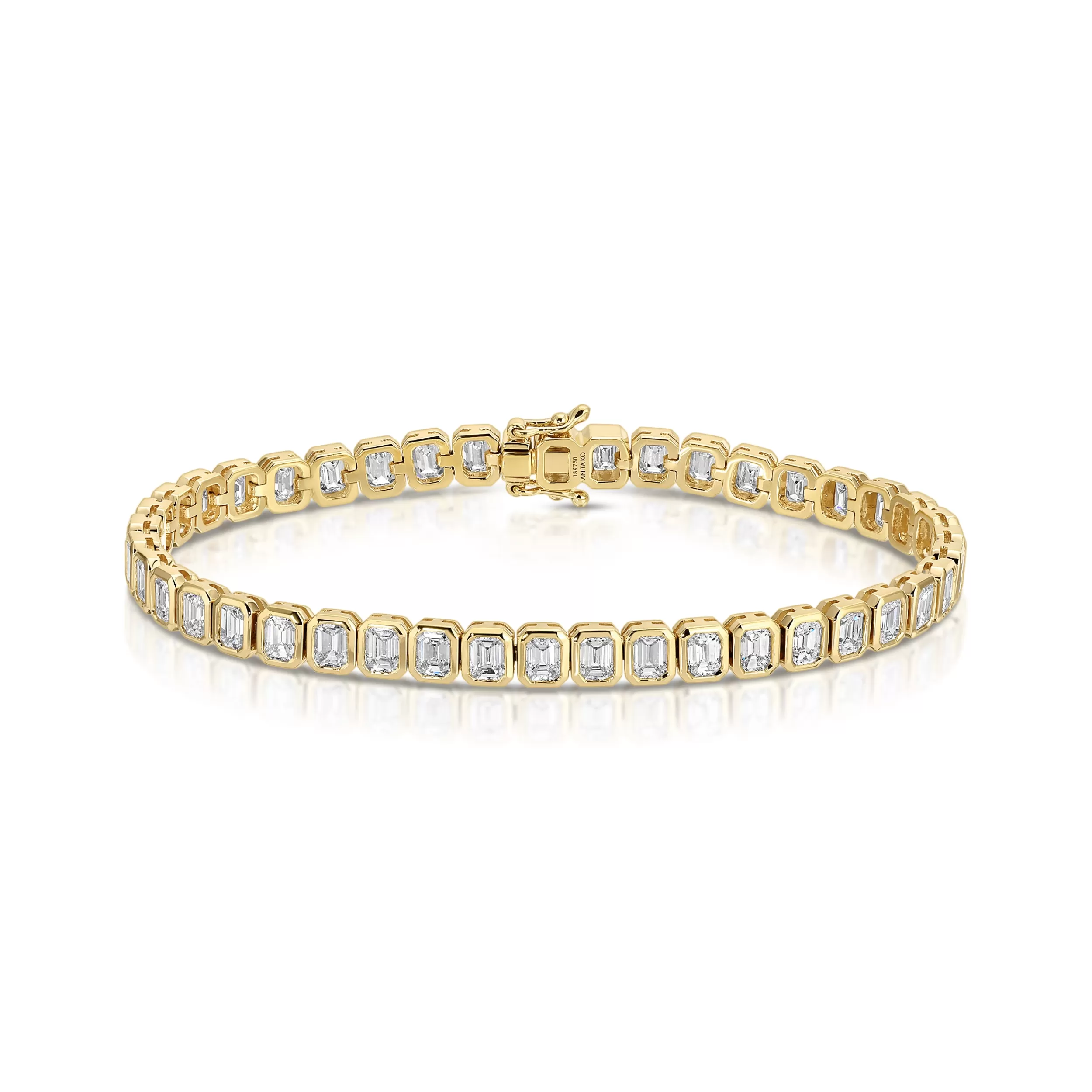 Anita Ko Diamond Link^EMERALD CUT BEZEL DIAMOND BRACELET