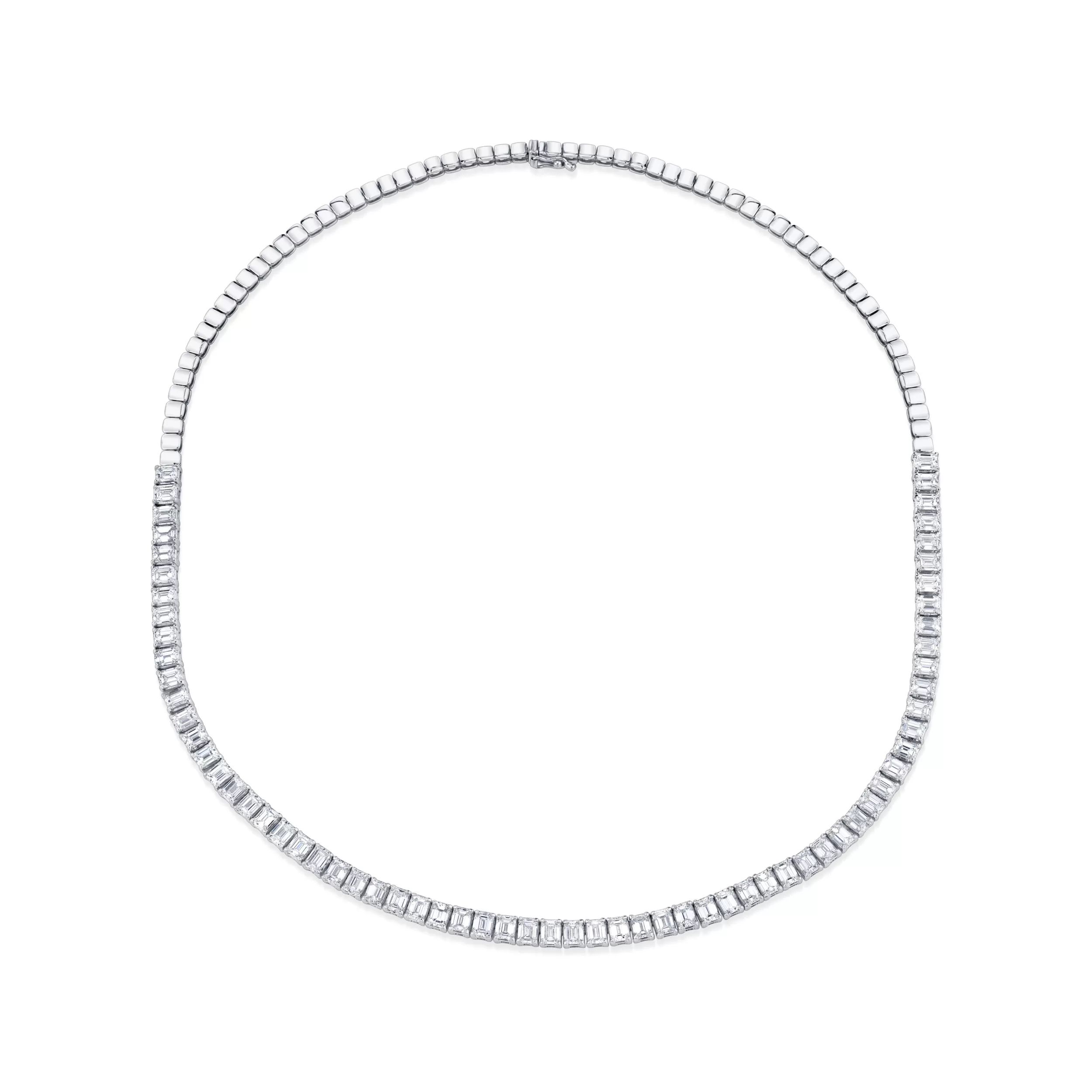 Anita Ko Chokers^EMERALD CUT PRONGED DIAMOND CHOKER