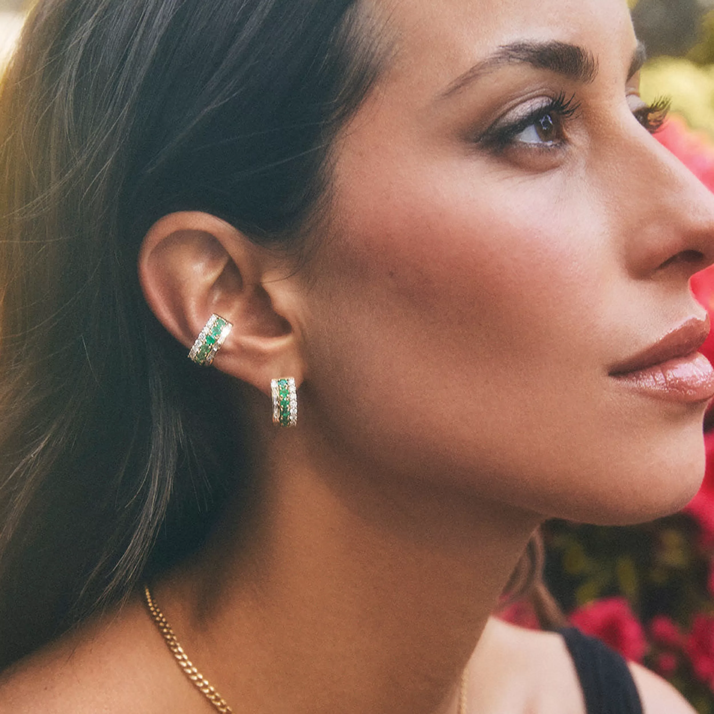 Anita Ko Ear Cuffs^EMERALD LOLA EAR CUFF