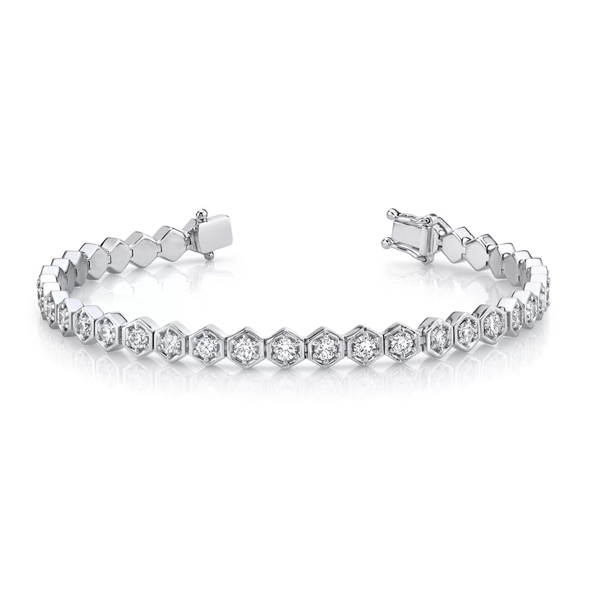 Anita Ko Diamond Link^HONEYCOMB DIAMOND TENNIS BRACELET