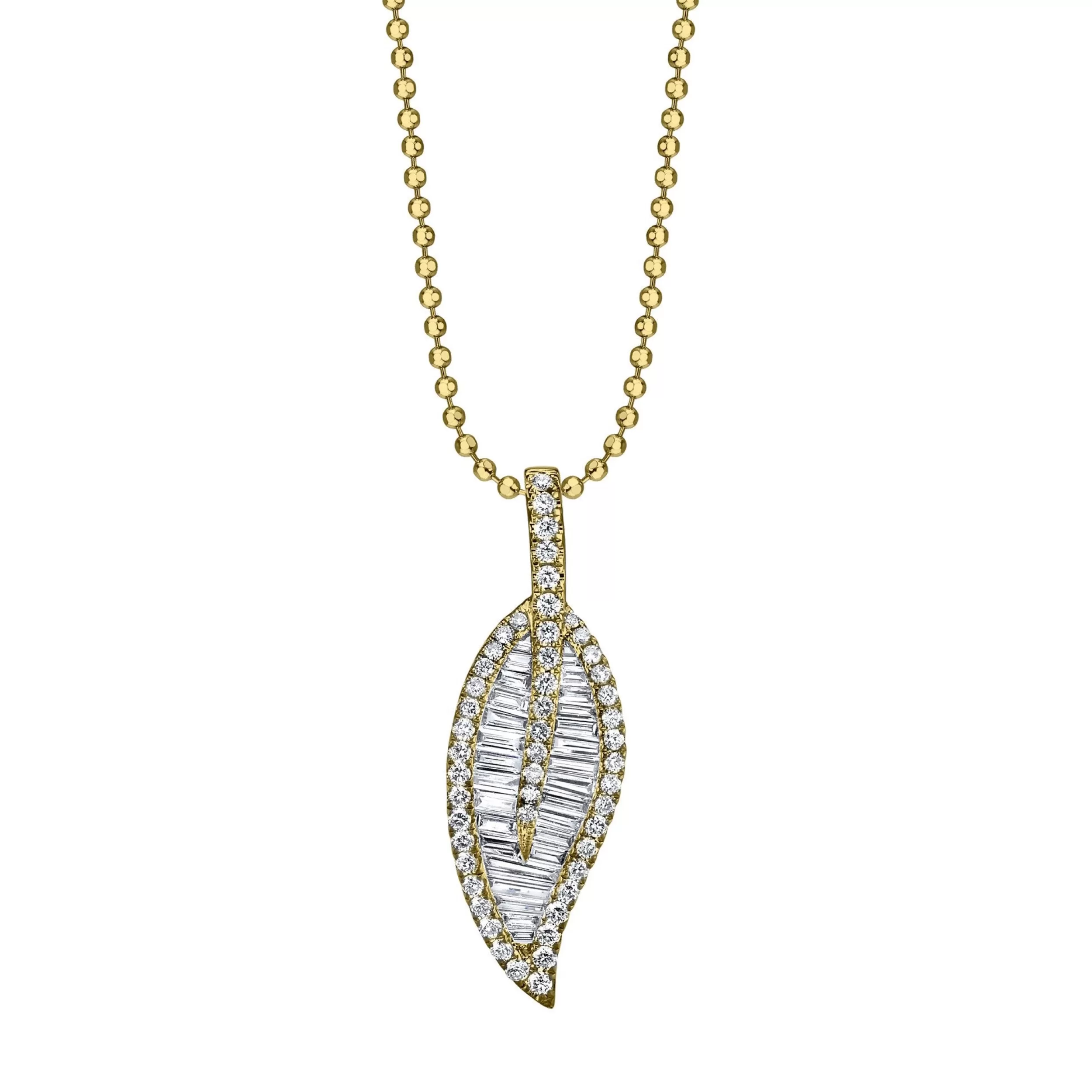 Anita Ko Pendants^LARGE LEAF DIAMOND NECKLACE