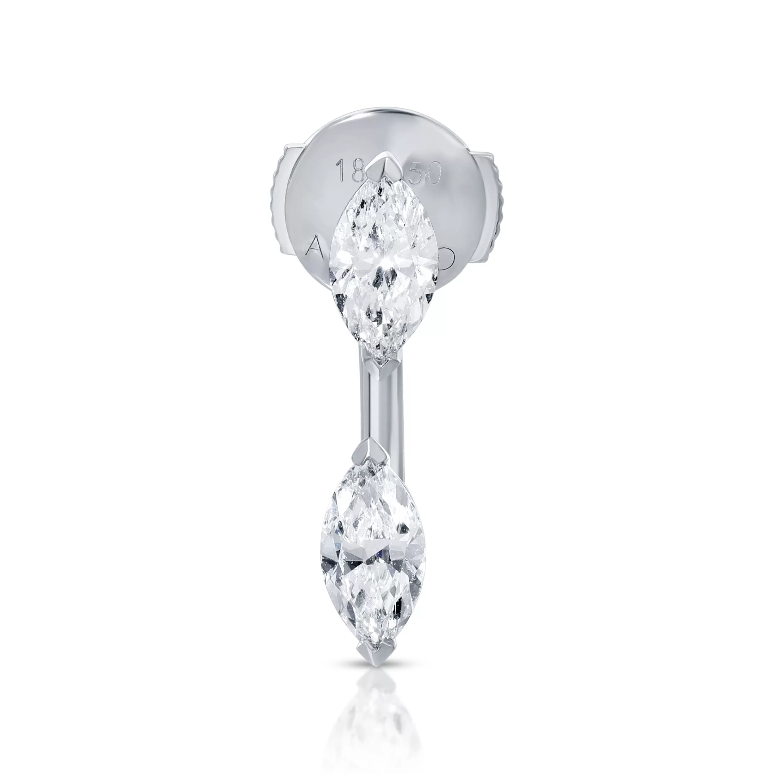 Anita Ko Orbit^LARGE MARQUISE DIAMOND ORBIT EARRING