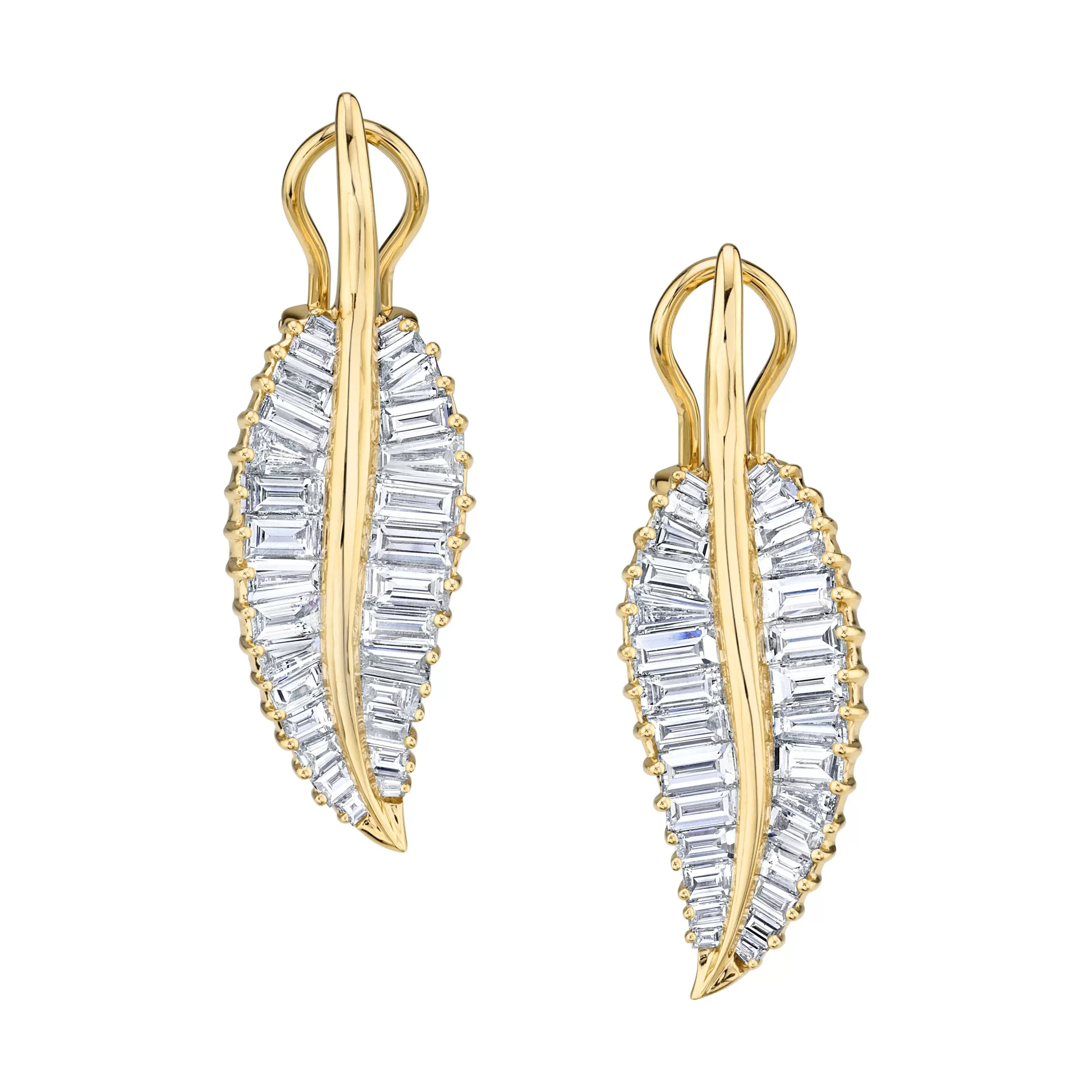 Anita Ko Leaf^LARGE PALM LEAF DROP EARRINGS