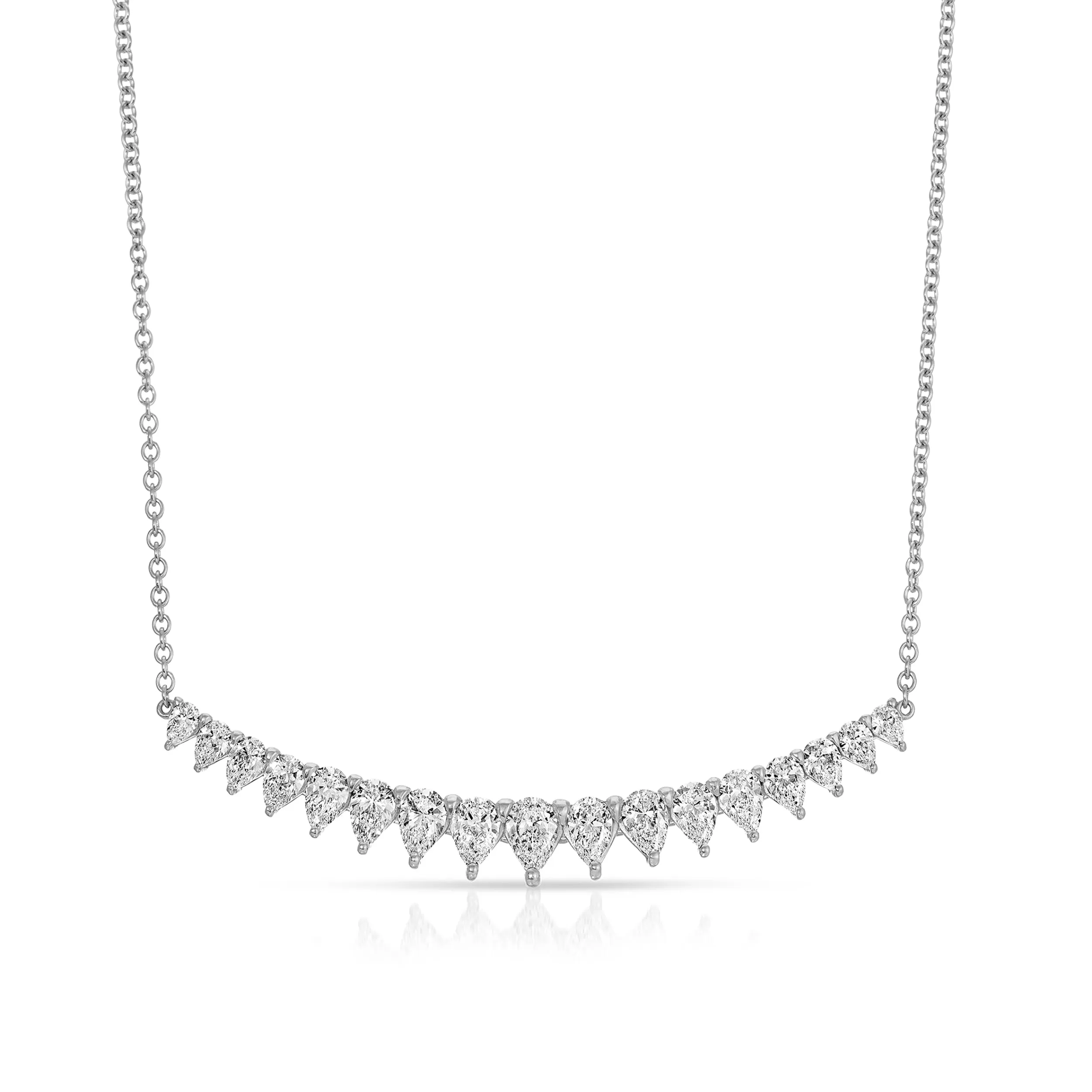 Anita Ko Pendants^LARGE PEAR DIAMOND CRESCENT NECKLACE