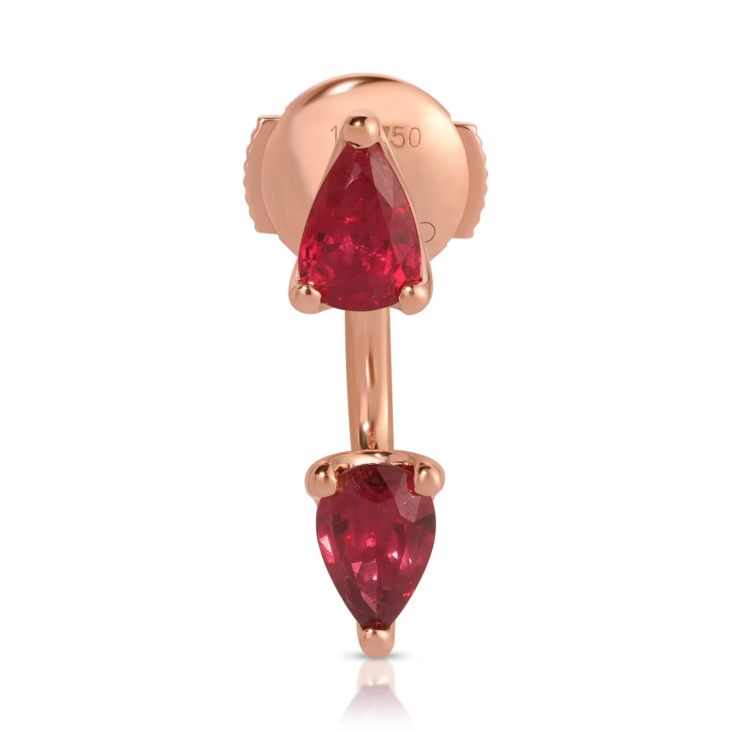 Anita Ko Orbit^LARGE PEAR RUBY ORBIT EARRING