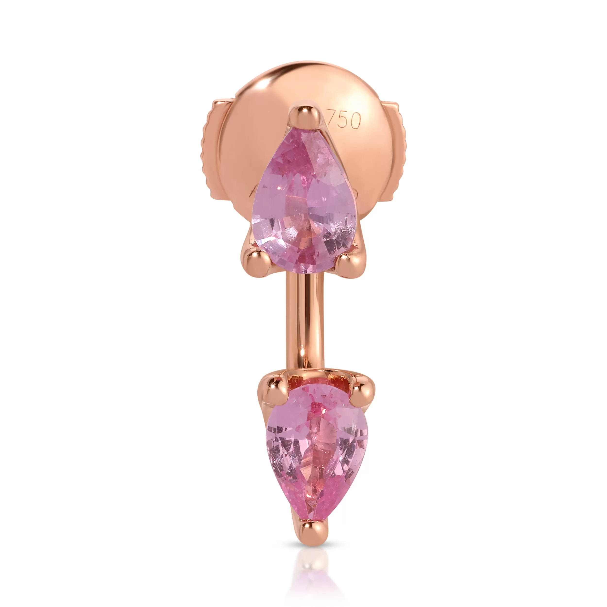 Anita Ko Orbit^LARGE PINK SAPPHIRE PEAR ORBIT EARRING