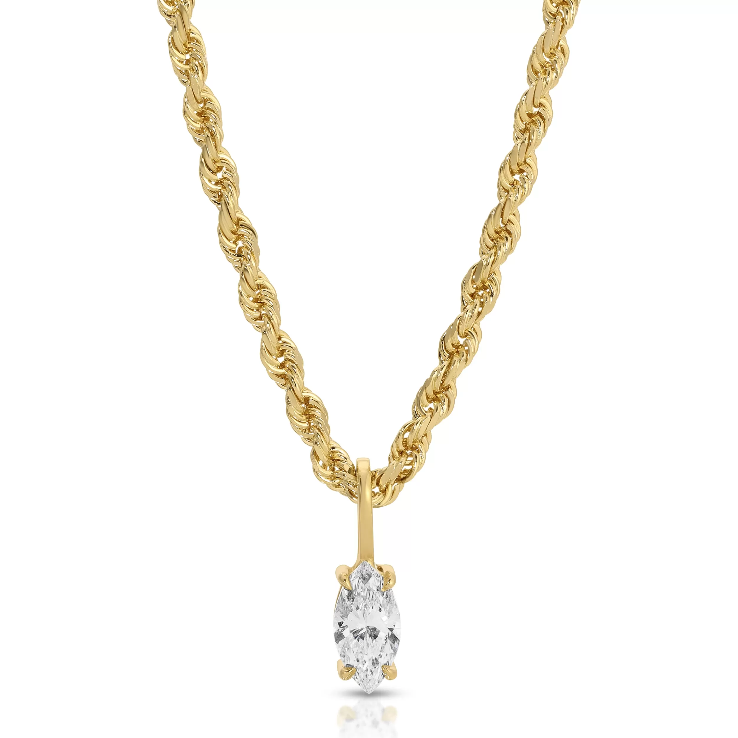 Anita Ko Pendants^MARQUISE DIAMOND PENDANT ON ROPE CHAIN