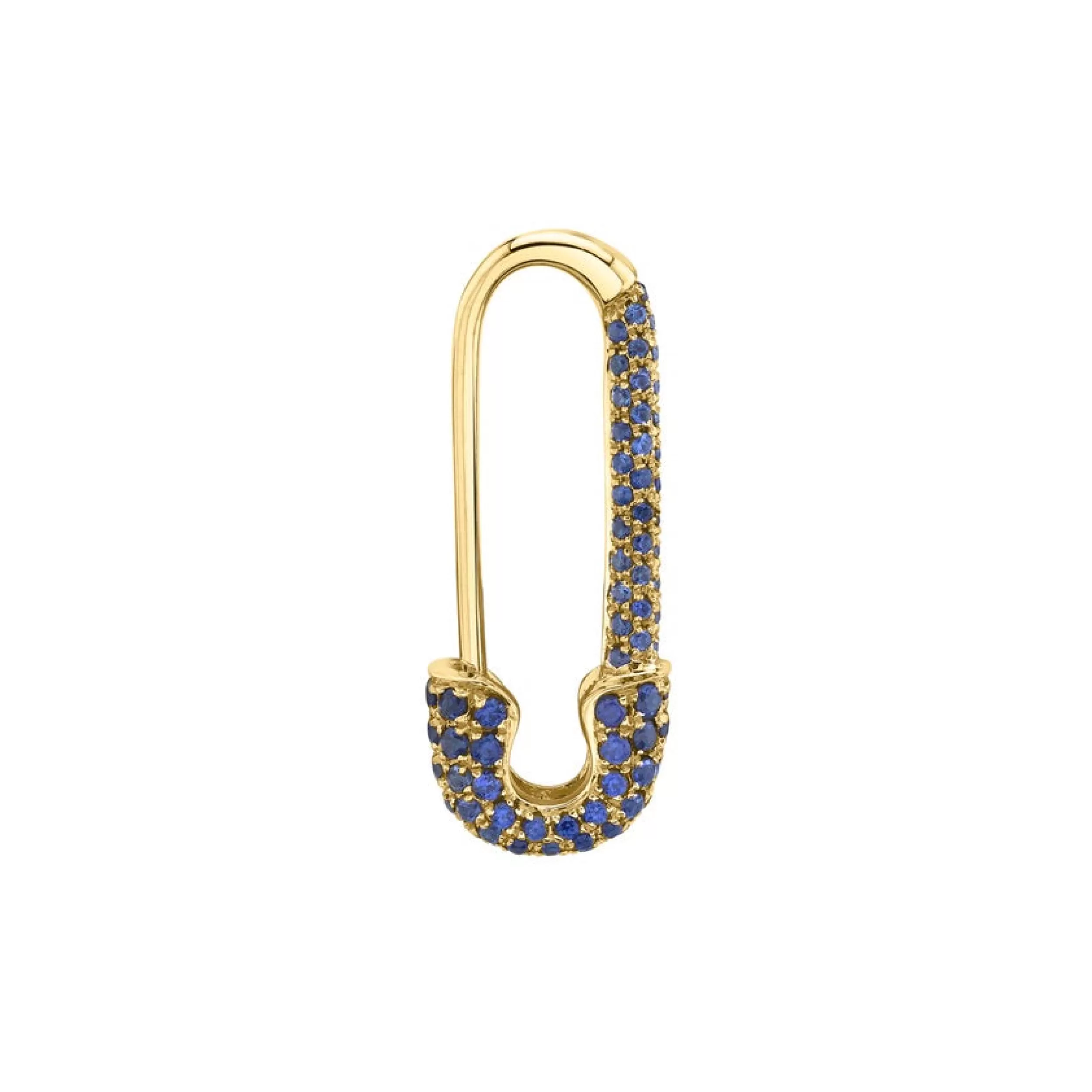 Anita Ko Safety Pins & Clips^MINI BLUE SAPPHIRE SAFETY PIN EARRING