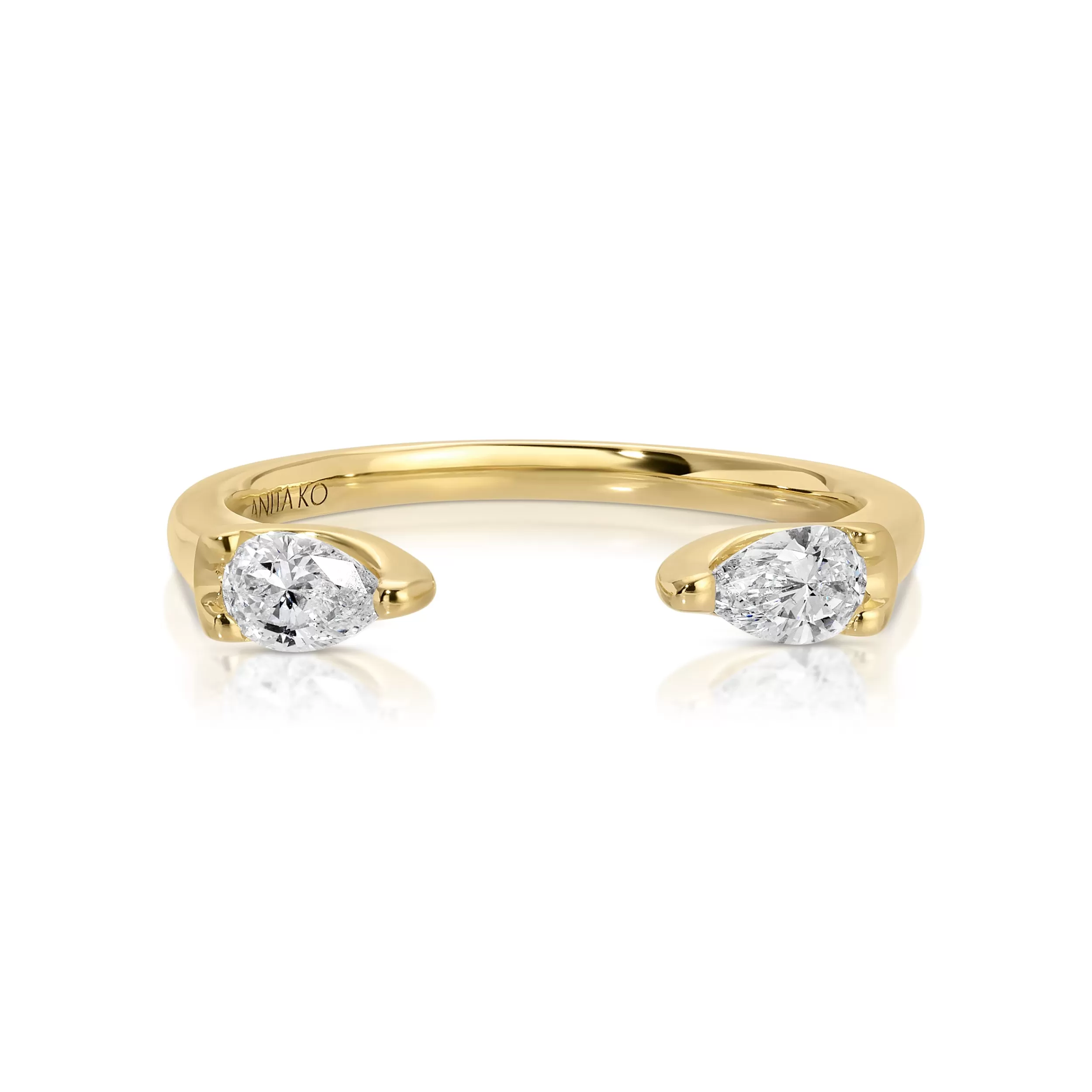 Anita Ko Stacking | Orbit^ORBIT SPLIT PEAR DIAMOND RING