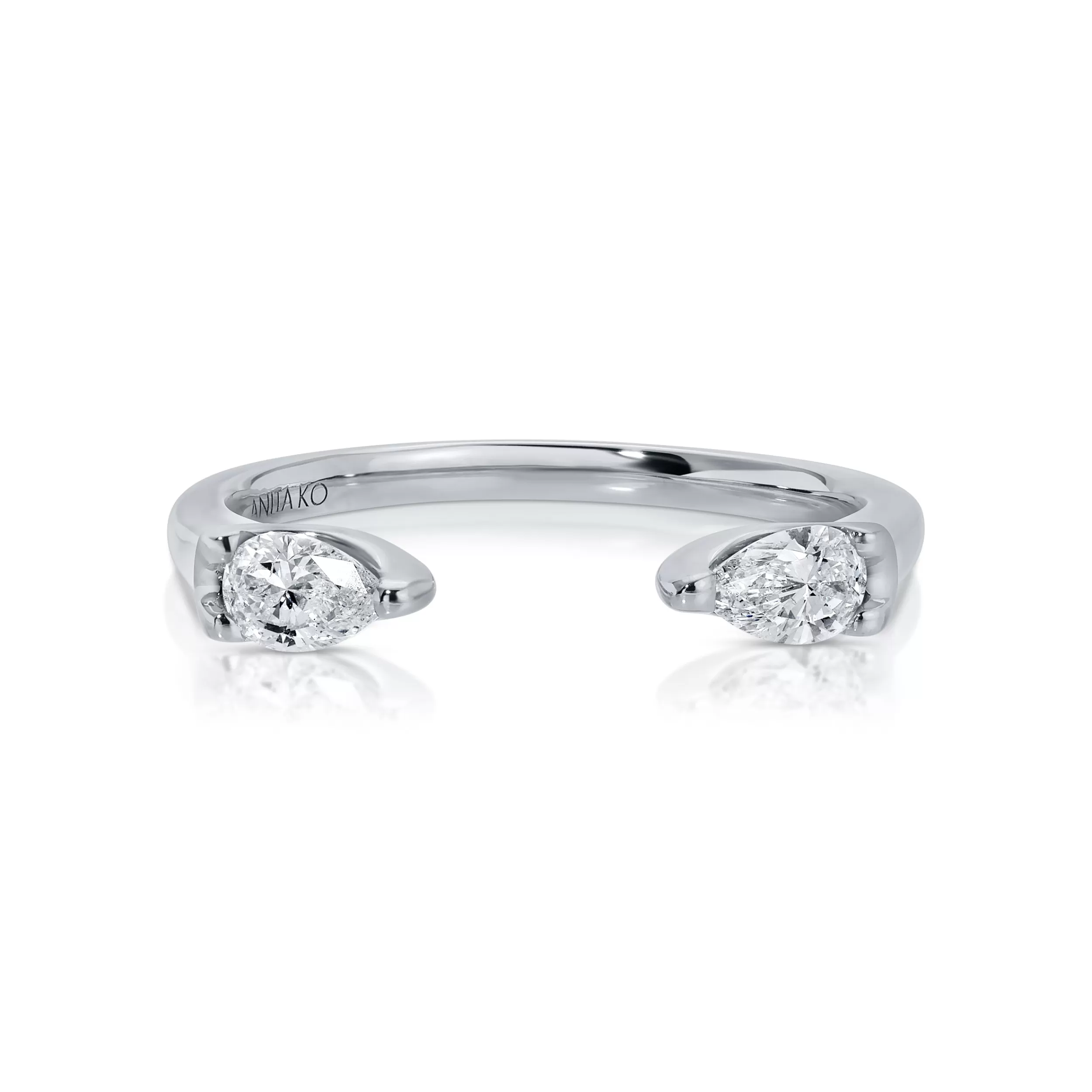 Anita Ko Stacking | Orbit^ORBIT SPLIT PEAR DIAMOND RING