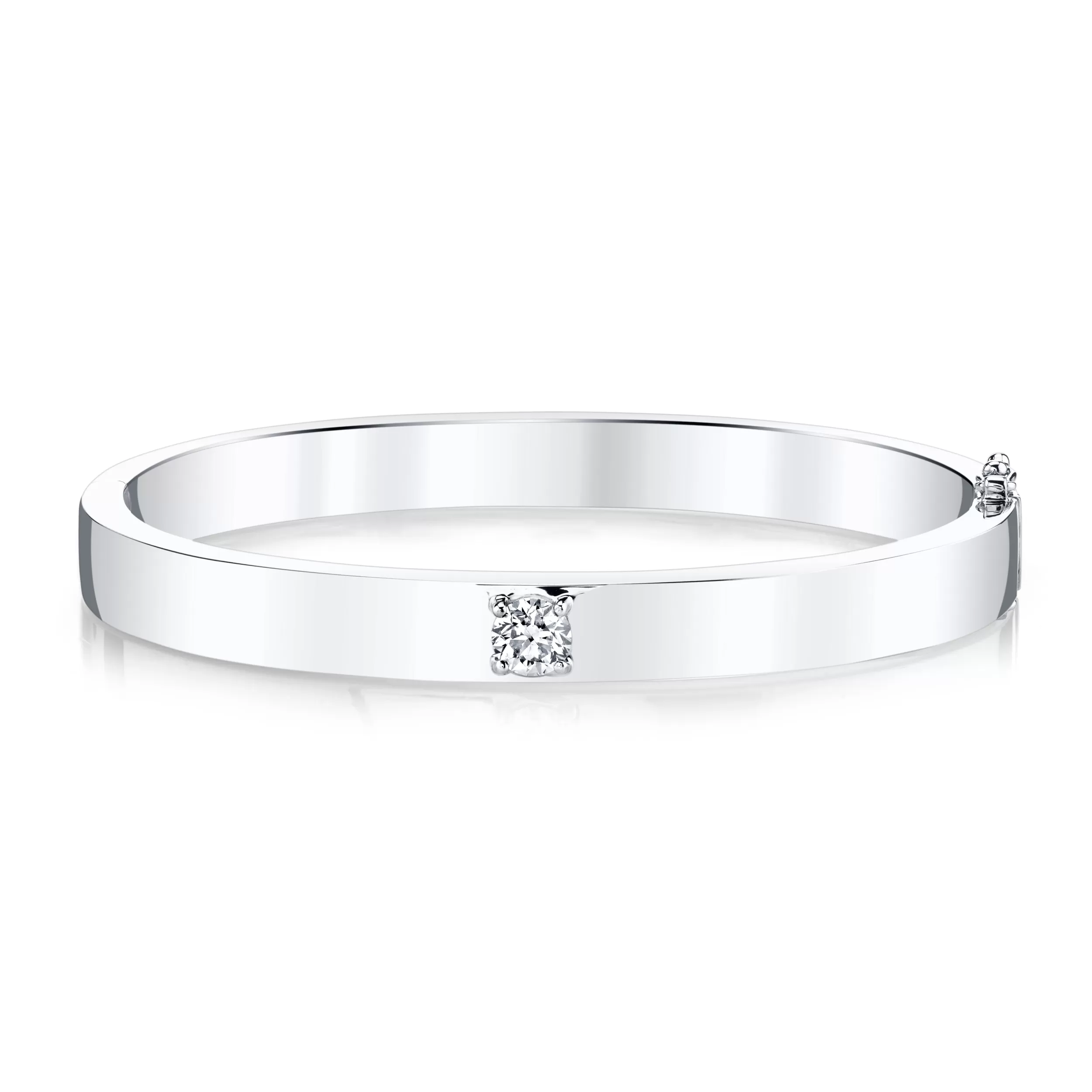 Anita Ko Bangles^OVAL BRACELET WITH ONE ROUND DIAMOND