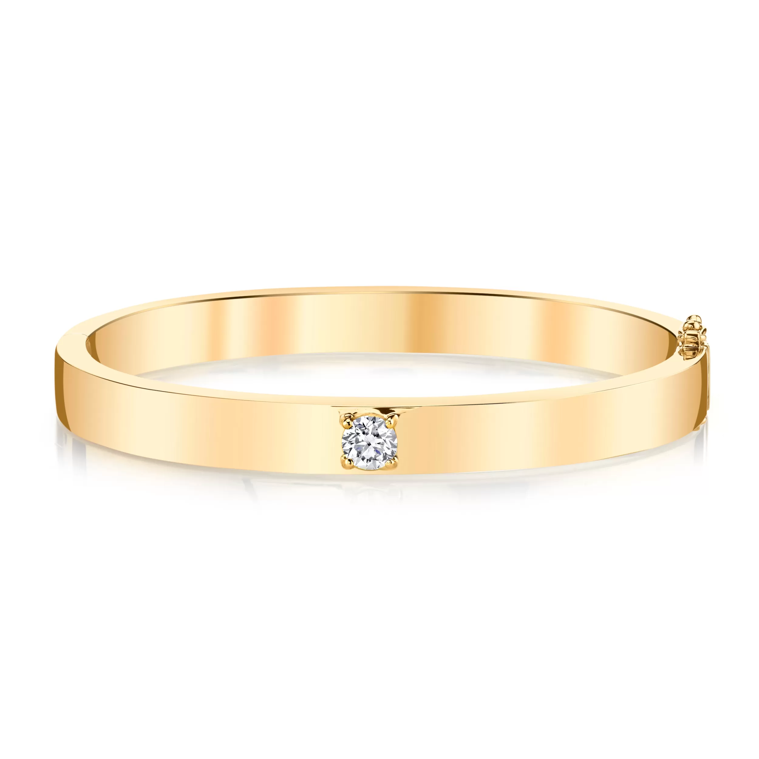 Anita Ko Bangles^OVAL BRACELET WITH ONE ROUND DIAMOND