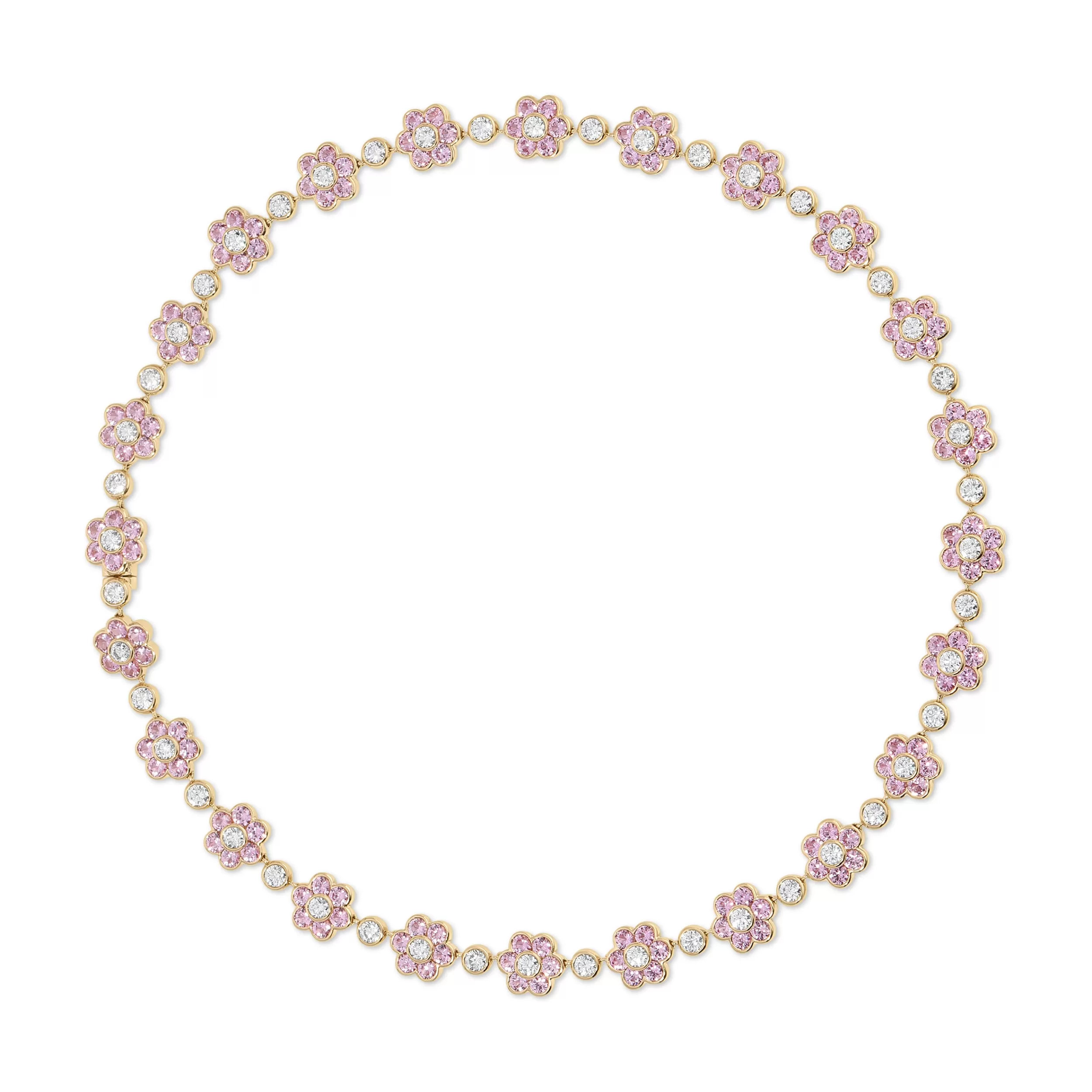 Anita Ko Chokers^PINK SAPPHIRE AND DIAMOND FLORA CHOKER