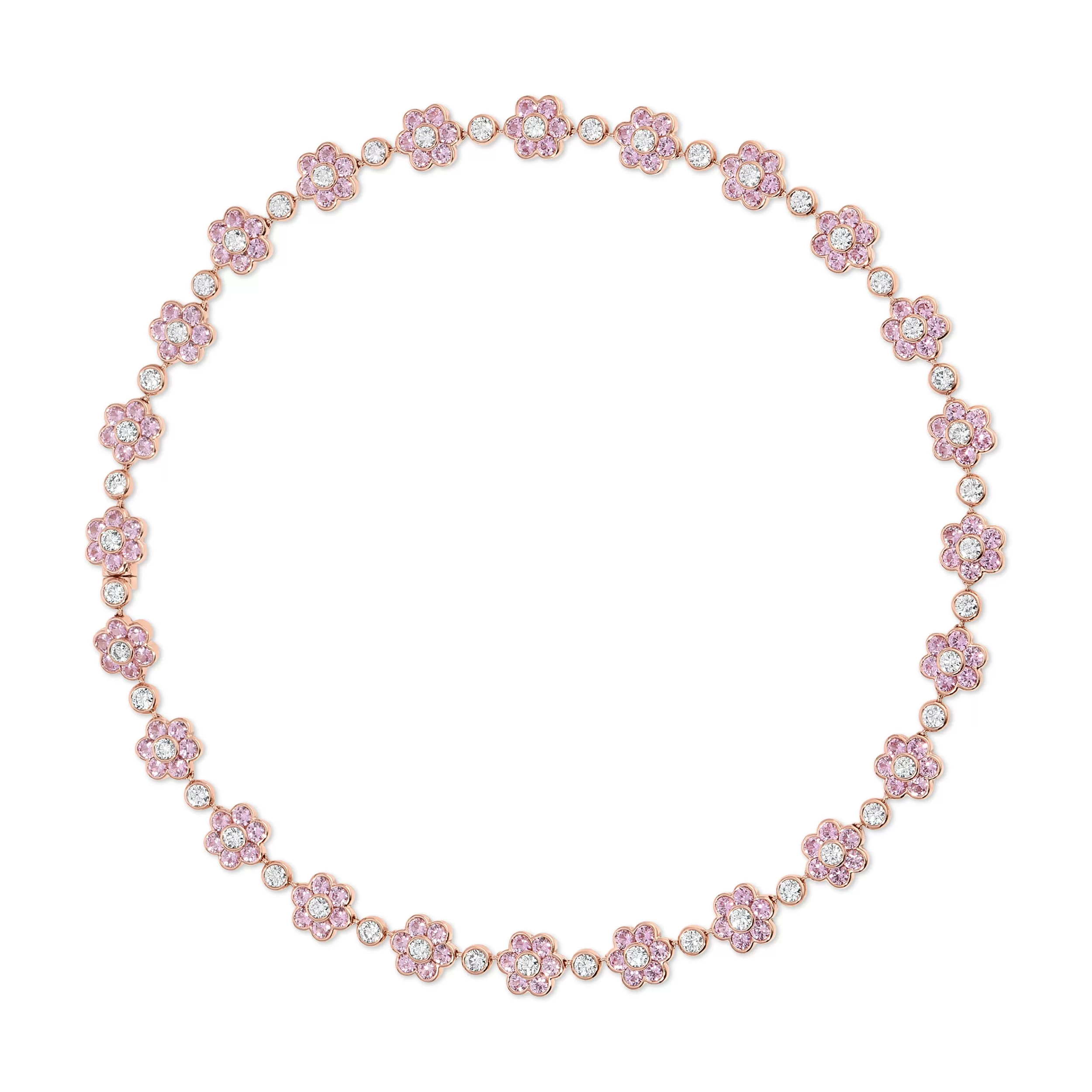 Anita Ko Chokers^PINK SAPPHIRE AND DIAMOND FLORA CHOKER