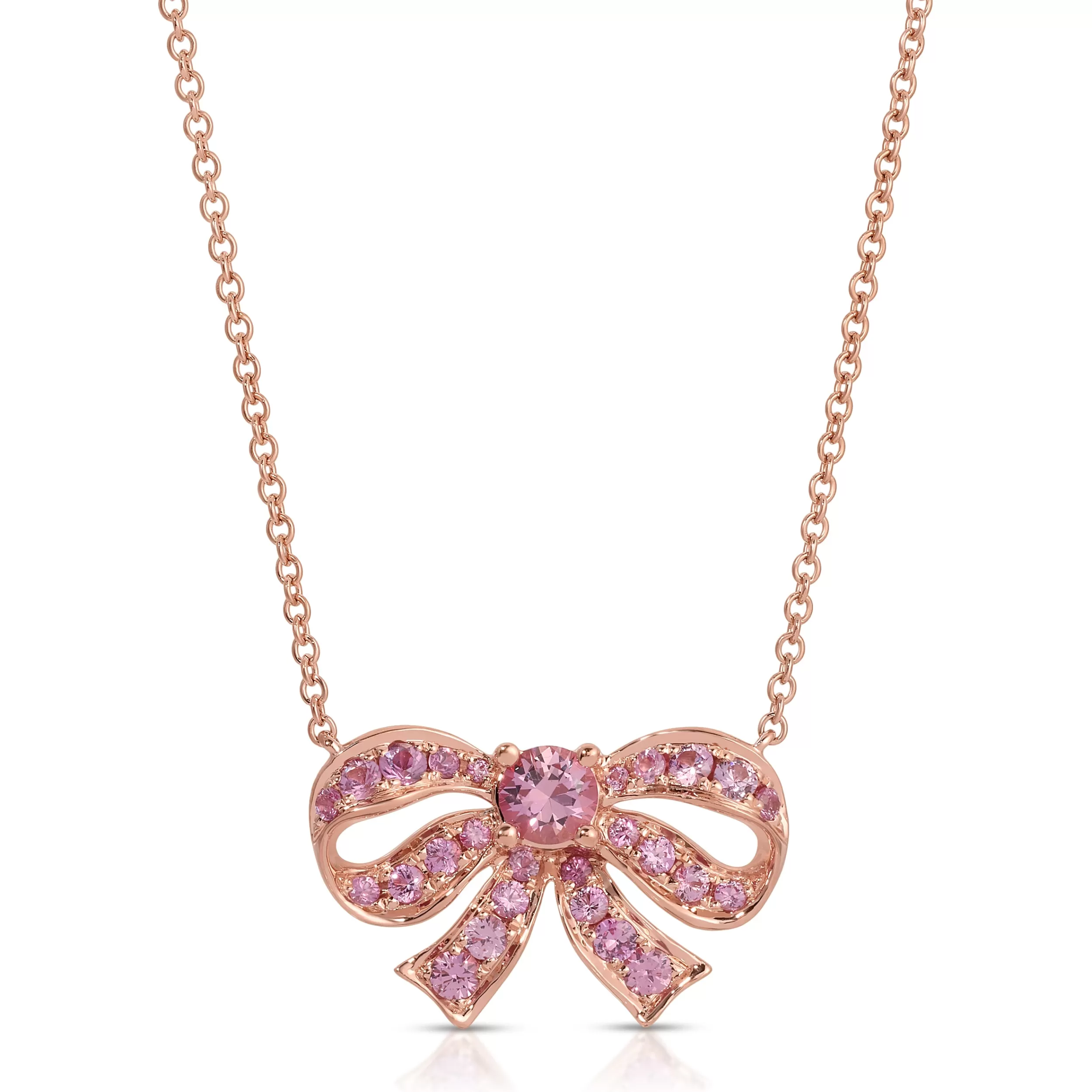 Anita Ko Pendants^PINK SAPPHIRE BOW NECKLACE