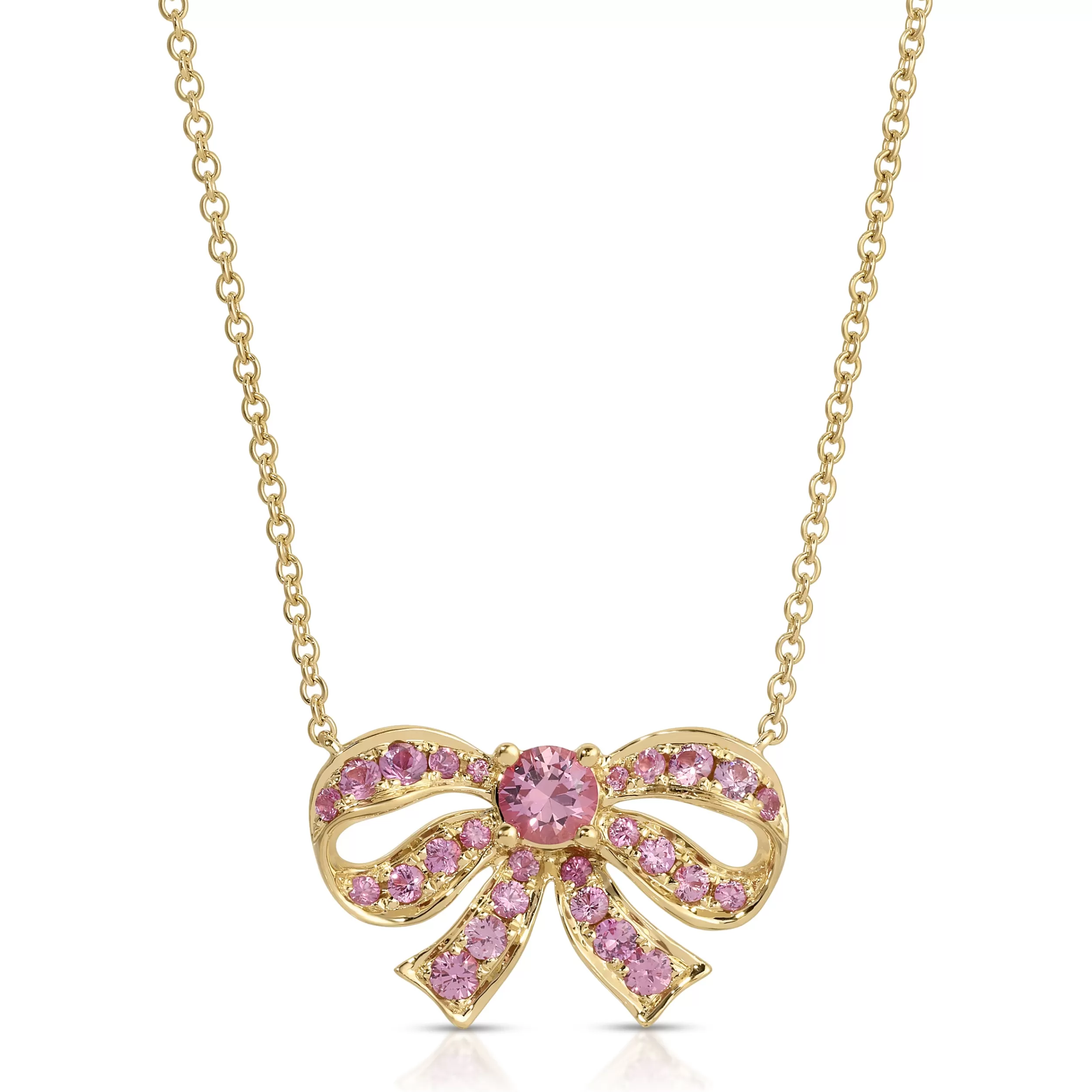 Anita Ko Pendants^PINK SAPPHIRE BOW NECKLACE