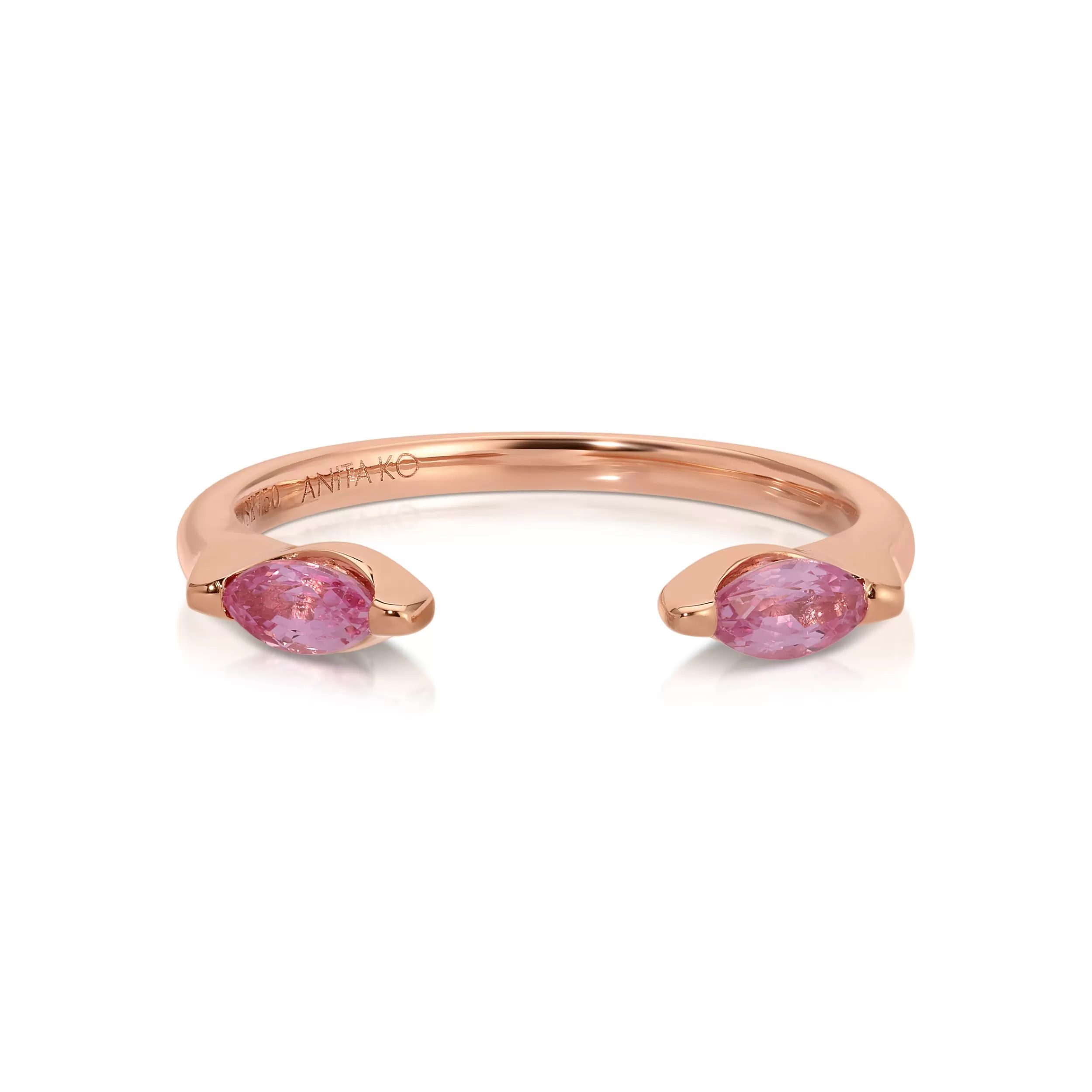 Anita Ko Stacking | Orbit^PINK SAPPHIRE MARQUISE ORBIT RING