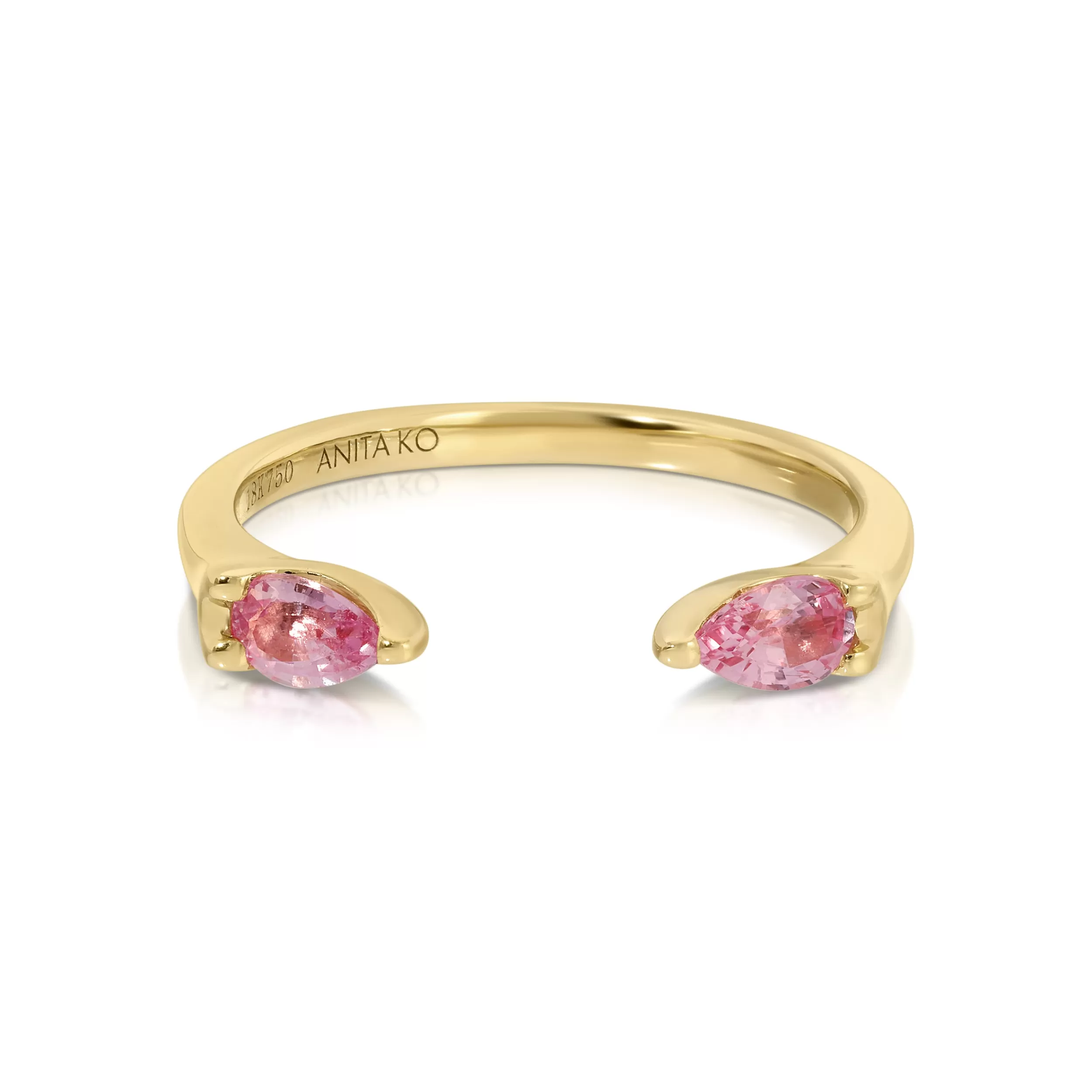 Anita Ko Stacking | Orbit^PINK SAPPHIRE PEAR ORBIT RING