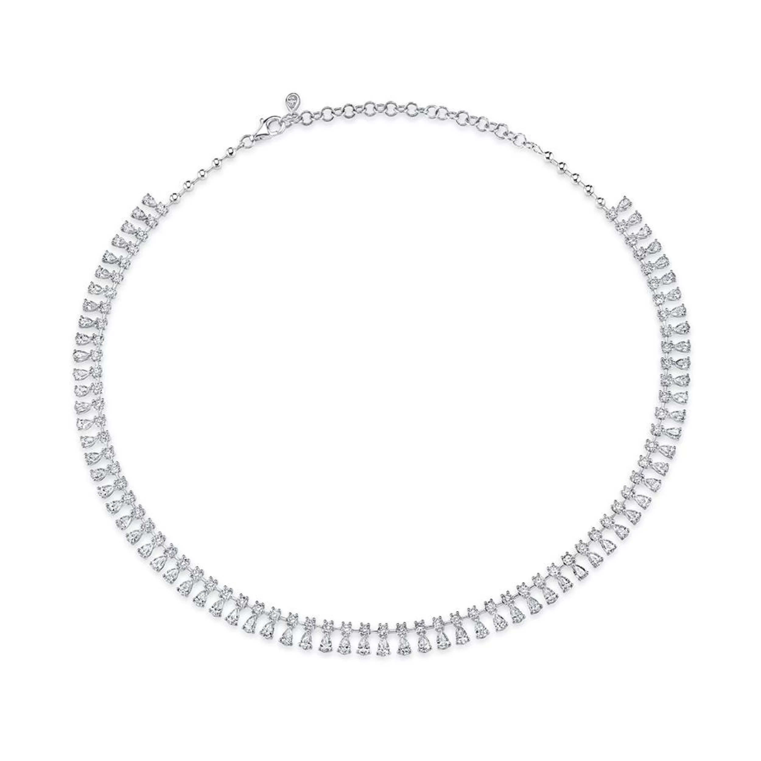 Anita Ko Chokers^ROUND AND PEAR DIAMOND SHAKER NECKLACE