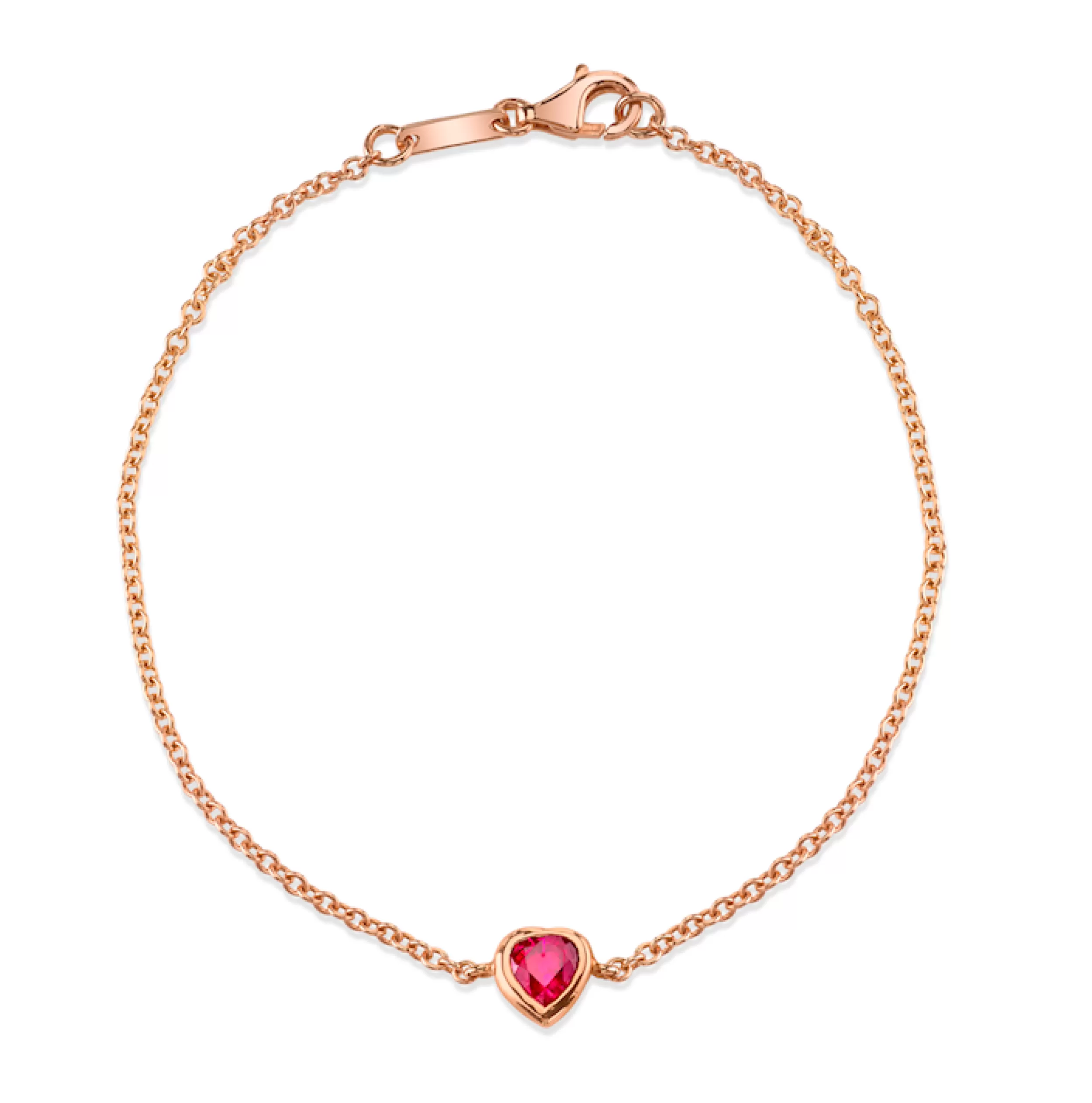 Anita Ko Chain Link^RUBY HEART CHAIN BRACELET