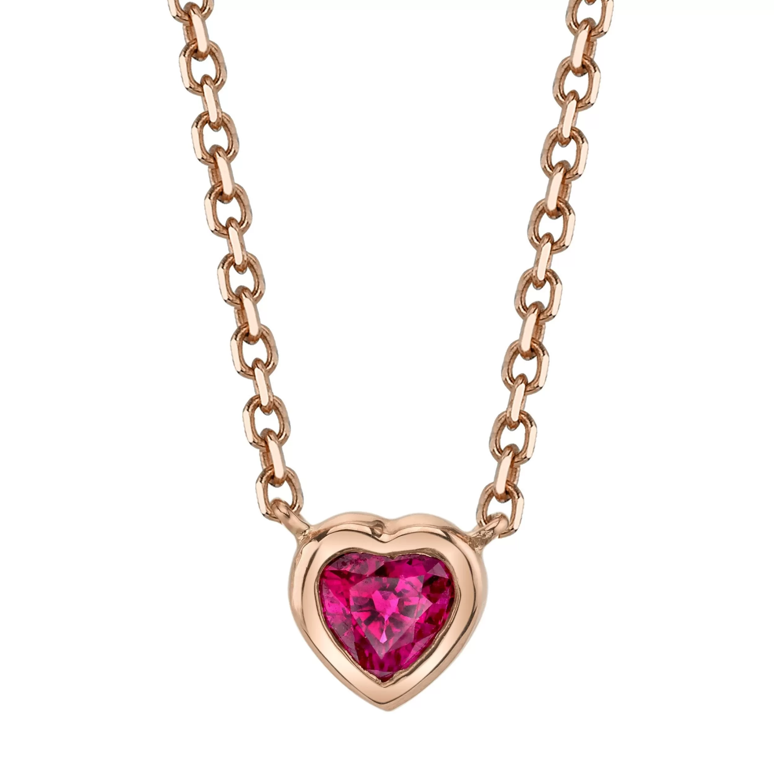 Anita Ko Pendants^RUBY HEART NECKLACE