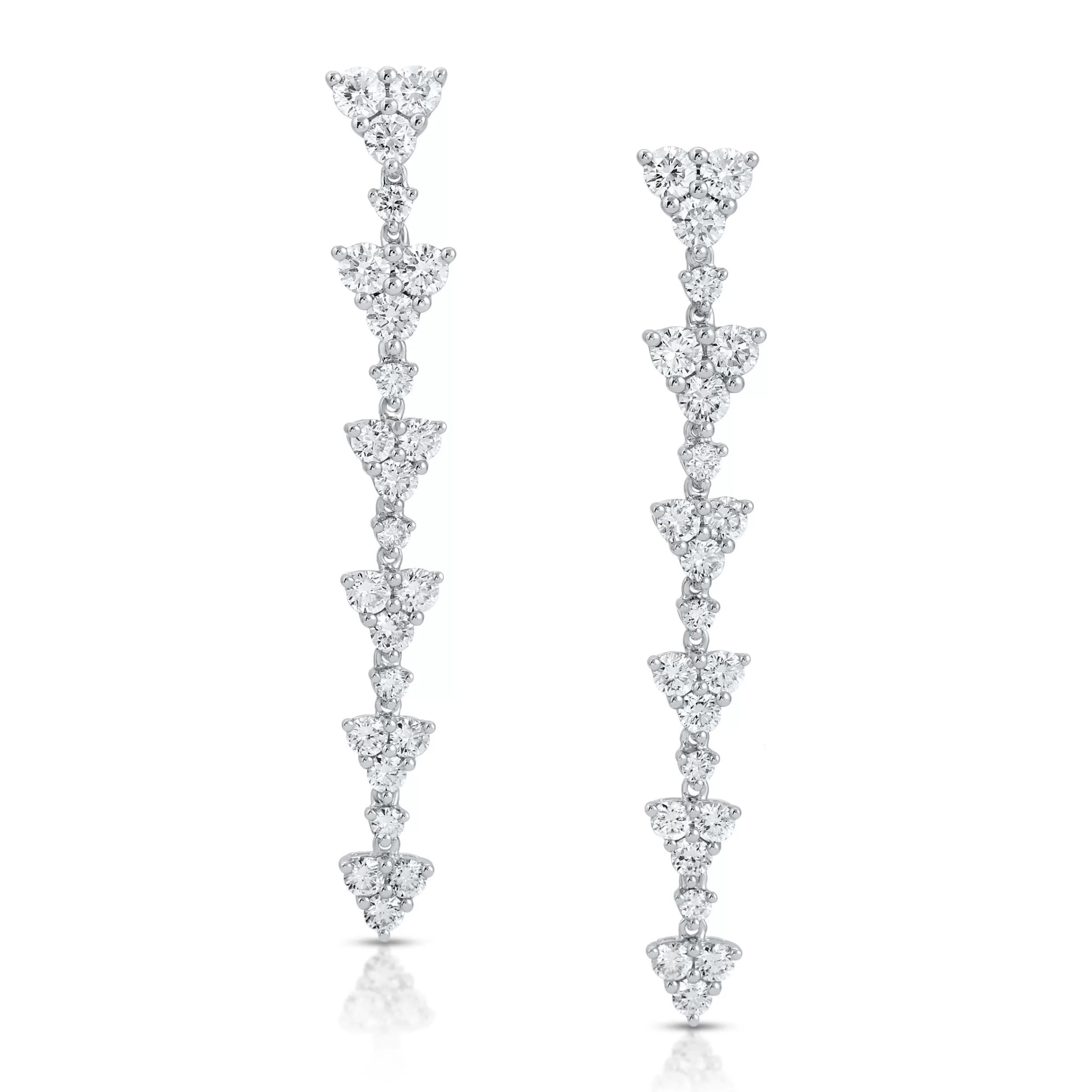 Anita Ko Long^SHORT TRIANGLE ETERNITY DIAMOND DROP EARRINGS