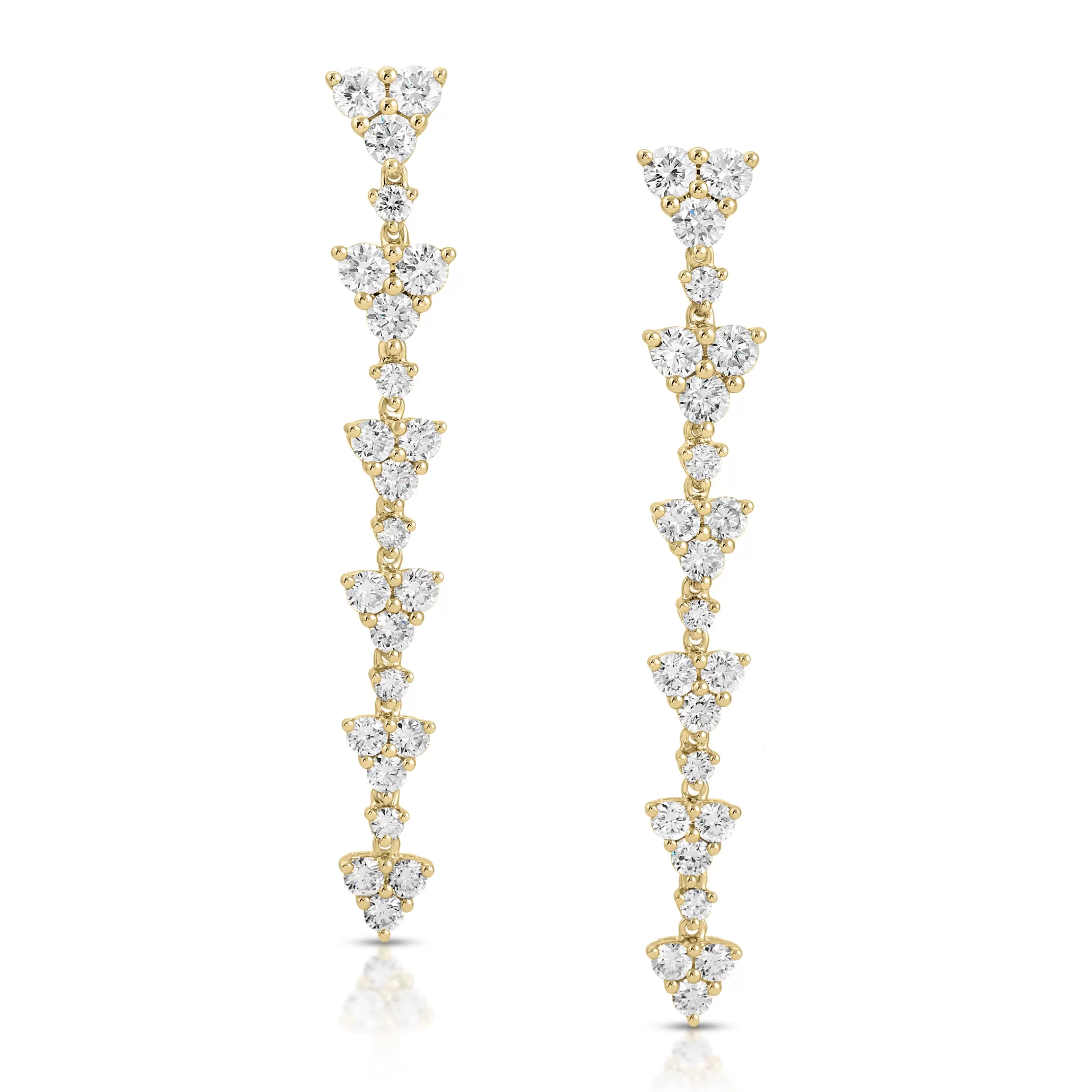 Anita Ko Long^SHORT TRIANGLE ETERNITY DIAMOND DROP EARRINGS