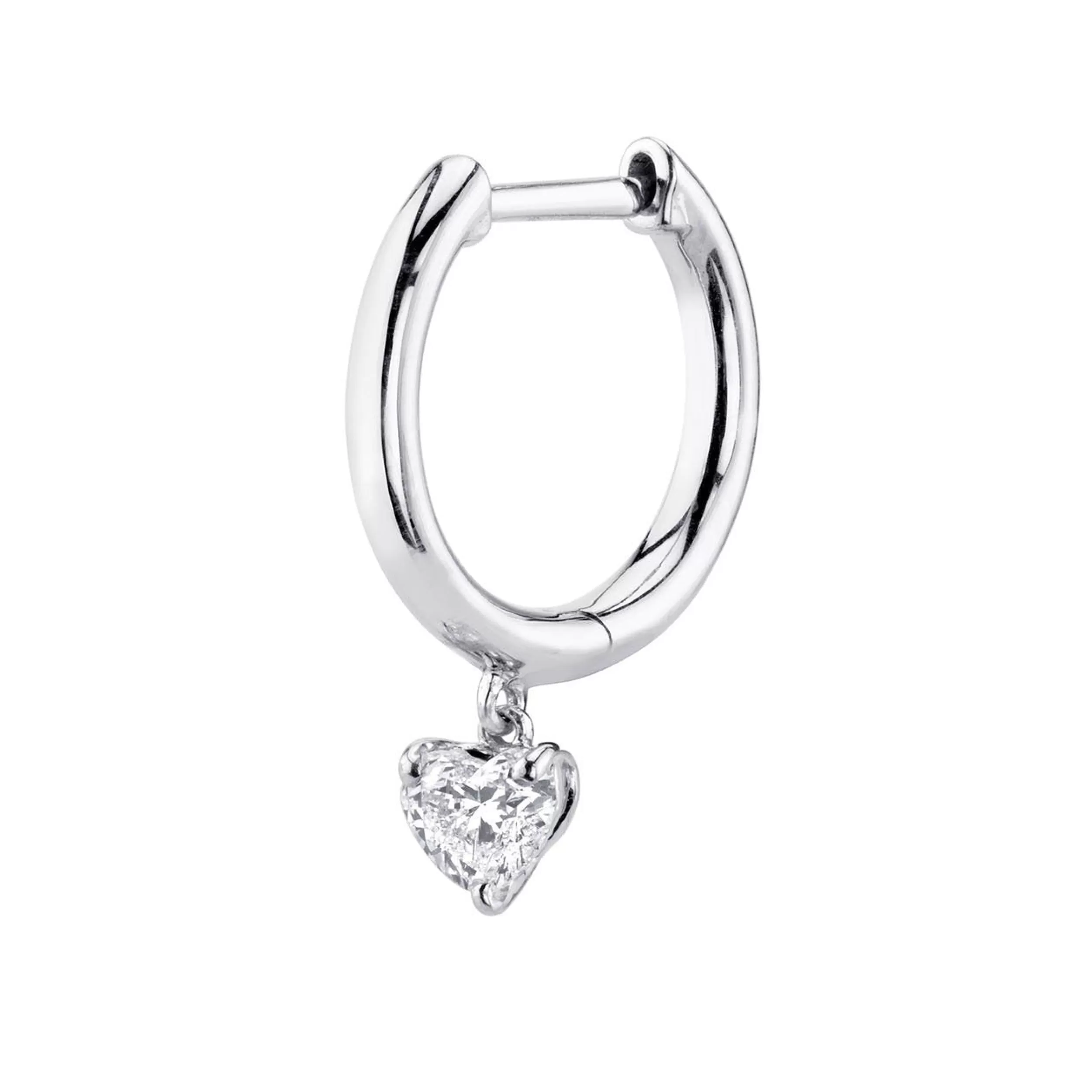 Anita Ko Huggies^SINGLE HUGGIE WITH HEART DIAMOND DROP