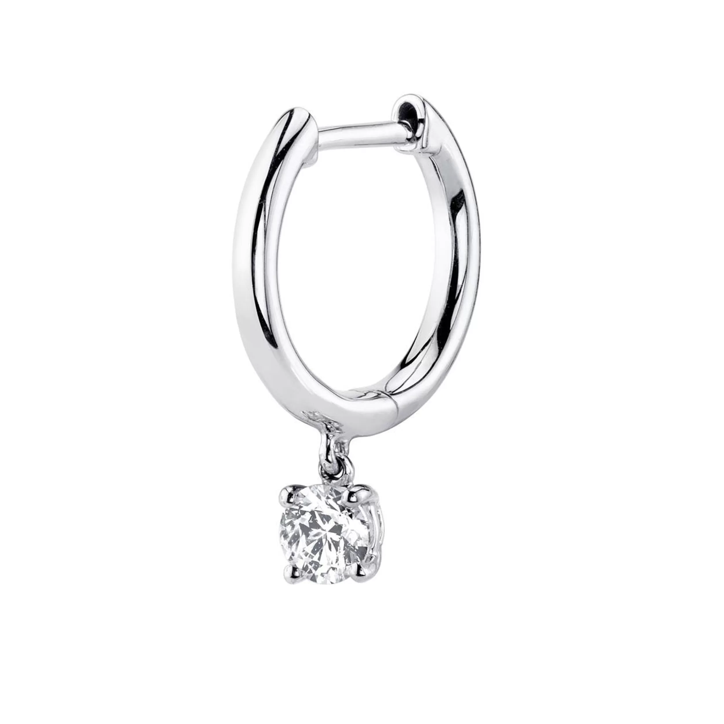 Anita Ko Huggies^SINGLE HUGGIE WITH ROUND DIAMOND DROP