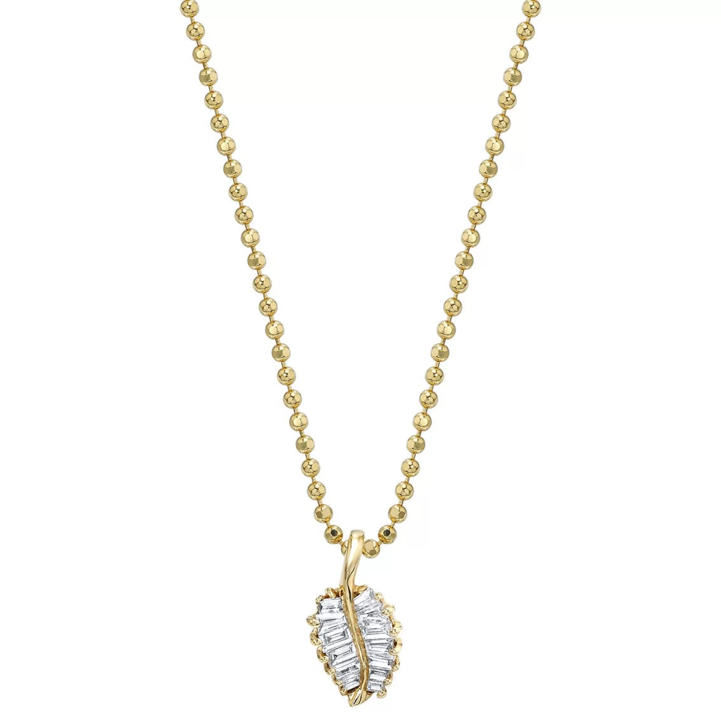 Anita Ko Pendants^SMALL PALM LEAF DIAMOND NECKLACE