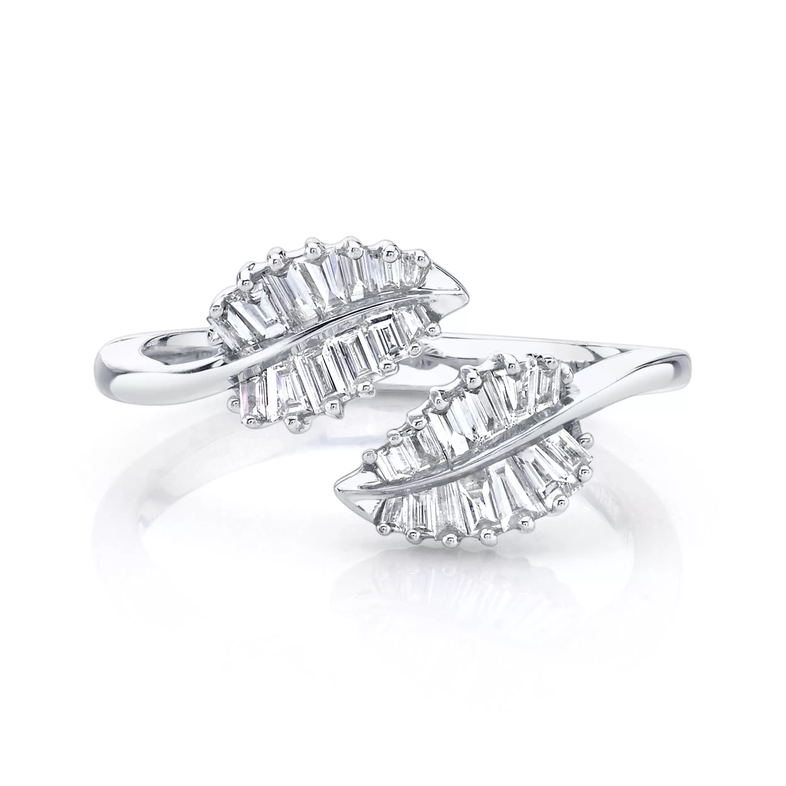 Anita Ko Leaf^SMALL PALM LEAF DIAMOND RING