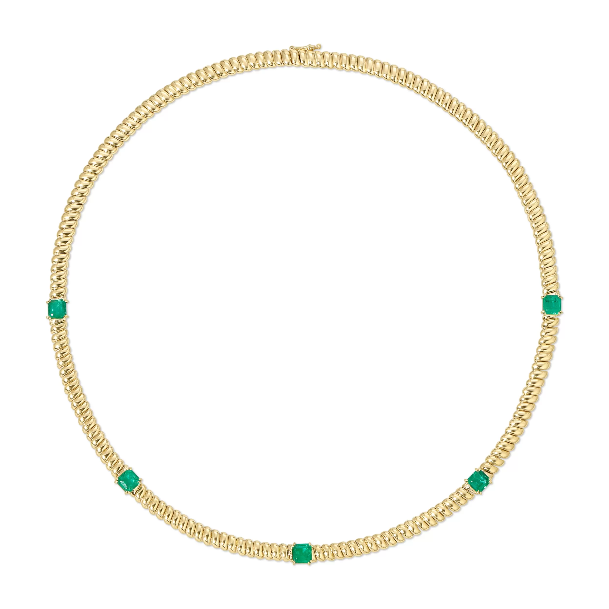 Anita Ko Chokers^THIN ZOE CHOKER WITH SQUARE CUT EMERALDS