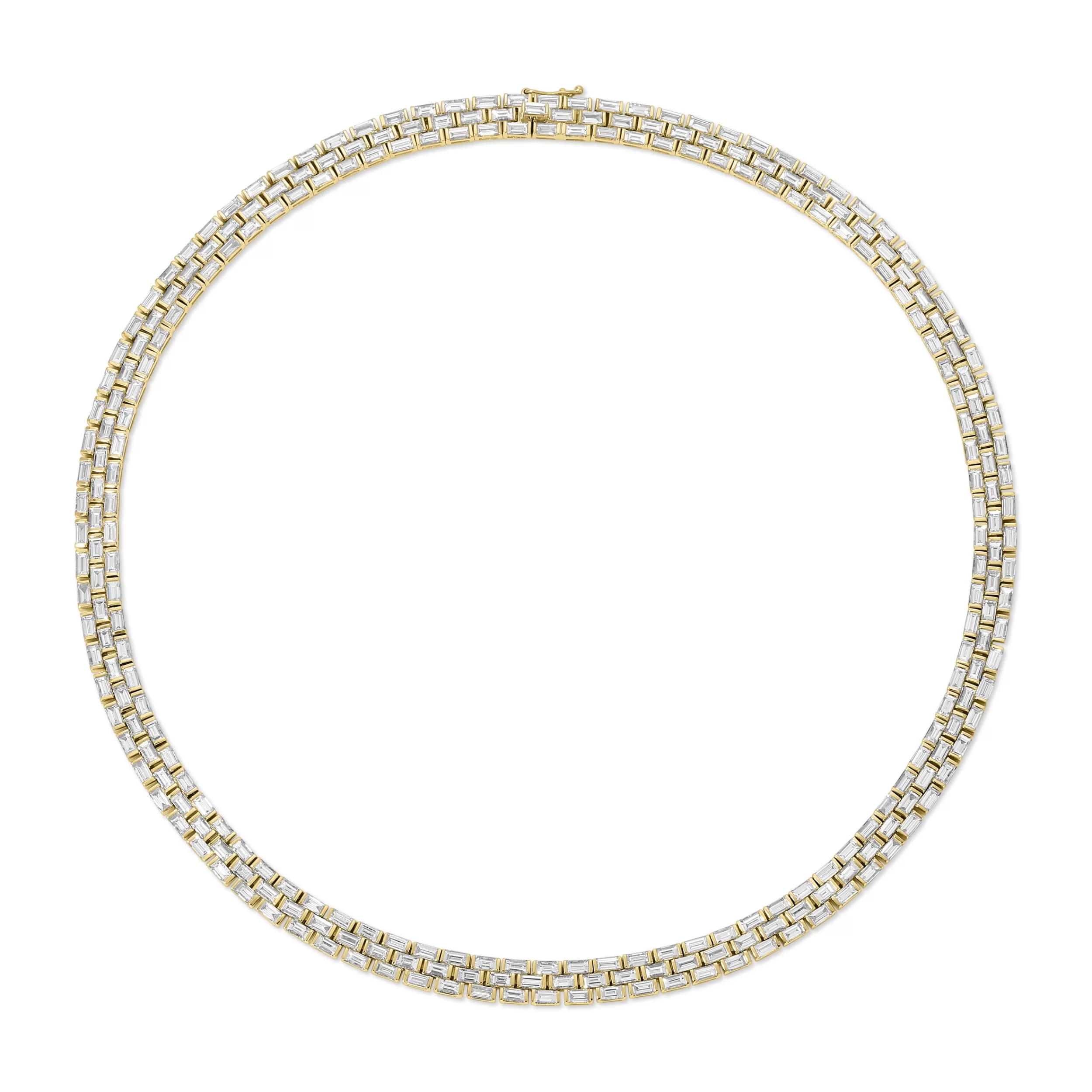 Anita Ko Chokers^THREE ROW BAGUETTE DIAMOND CHOKER