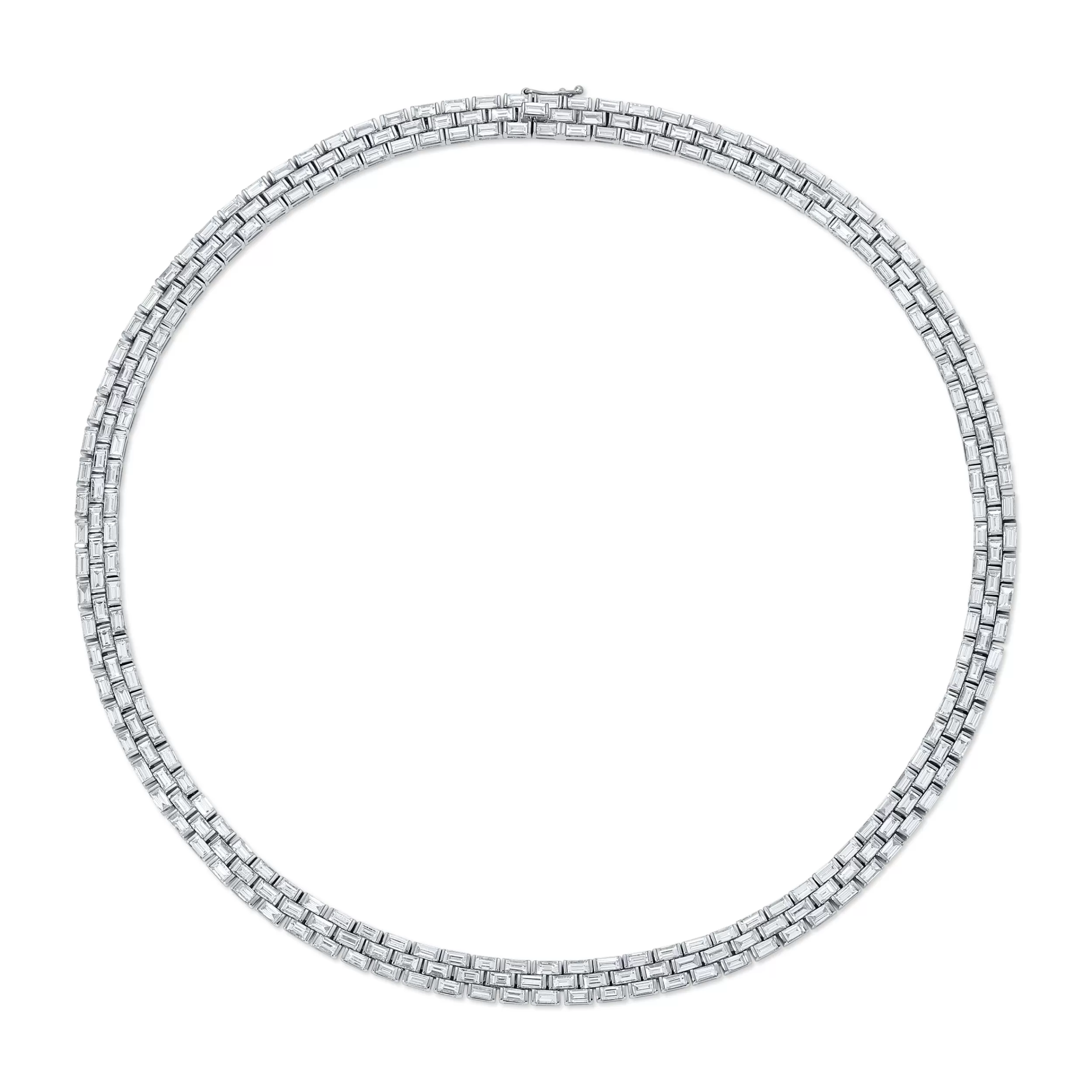 Anita Ko Chokers^THREE ROW BAGUETTE DIAMOND CHOKER