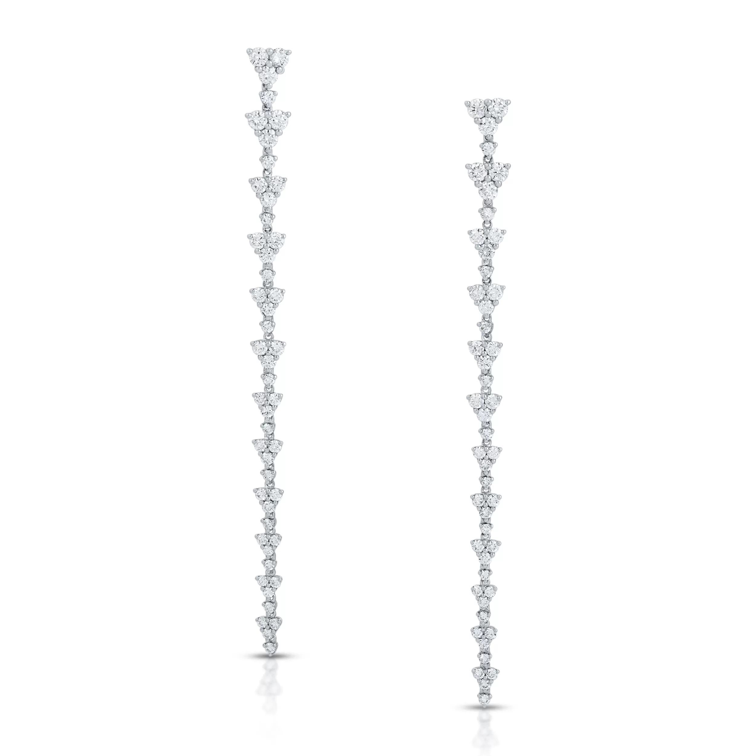 Anita Ko Long^TRIANGLE ETERNITY DIAMOND DROP EARRINGS