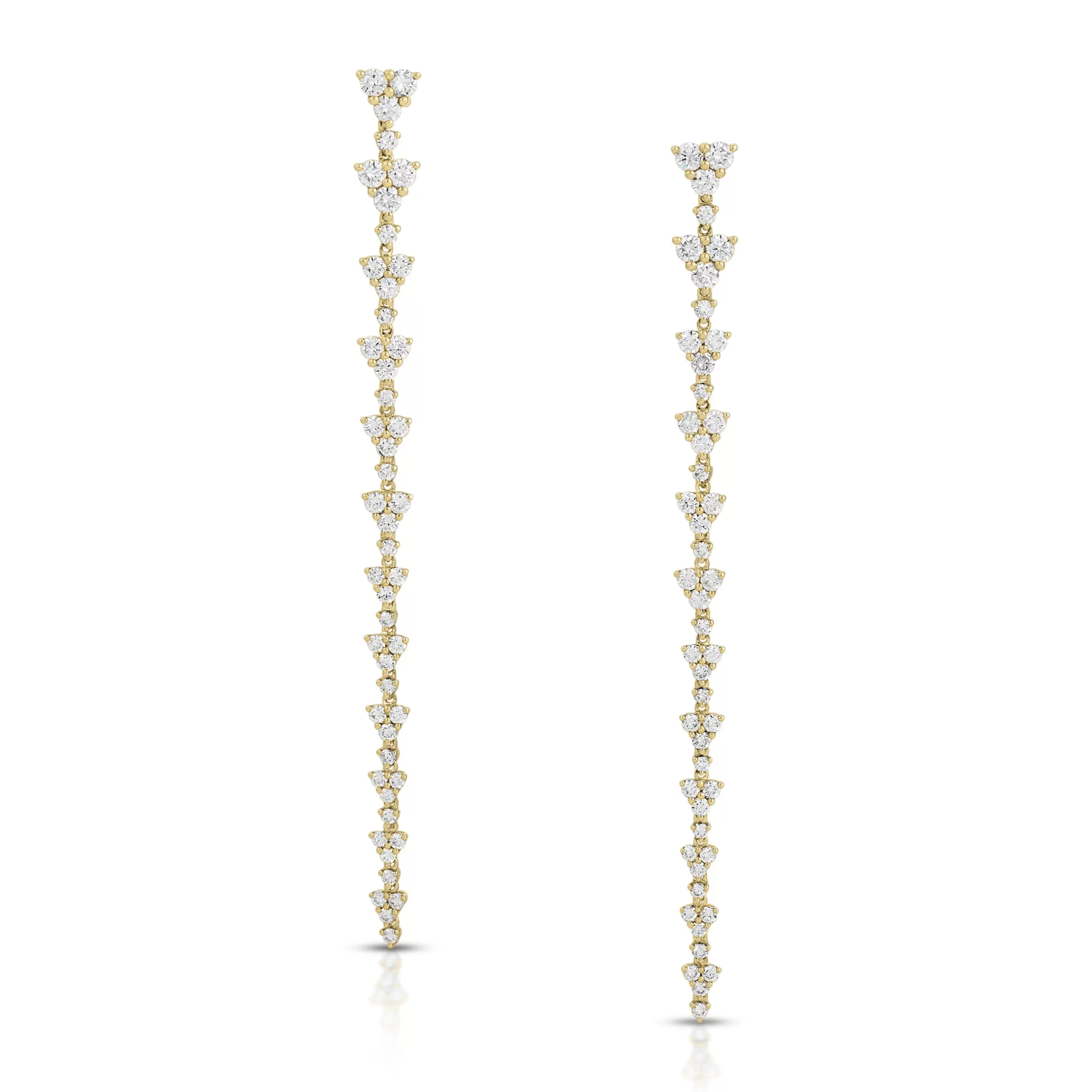 Anita Ko Long^TRIANGLE ETERNITY DIAMOND DROP EARRINGS