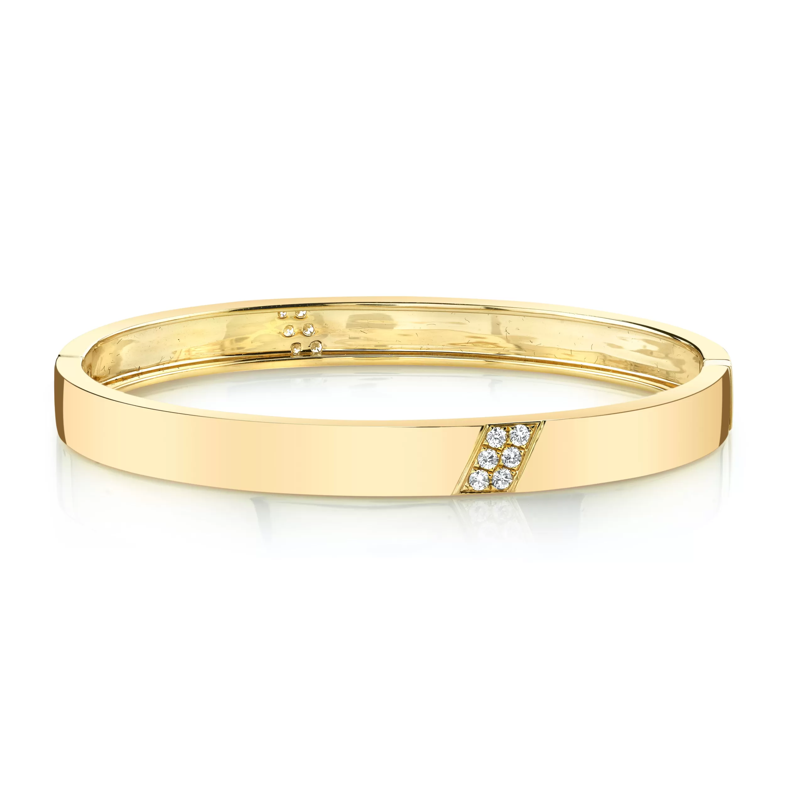 Anita Ko Bangles^TWO ROW DIAGONAL DIAMOND STRIPE BRACELET