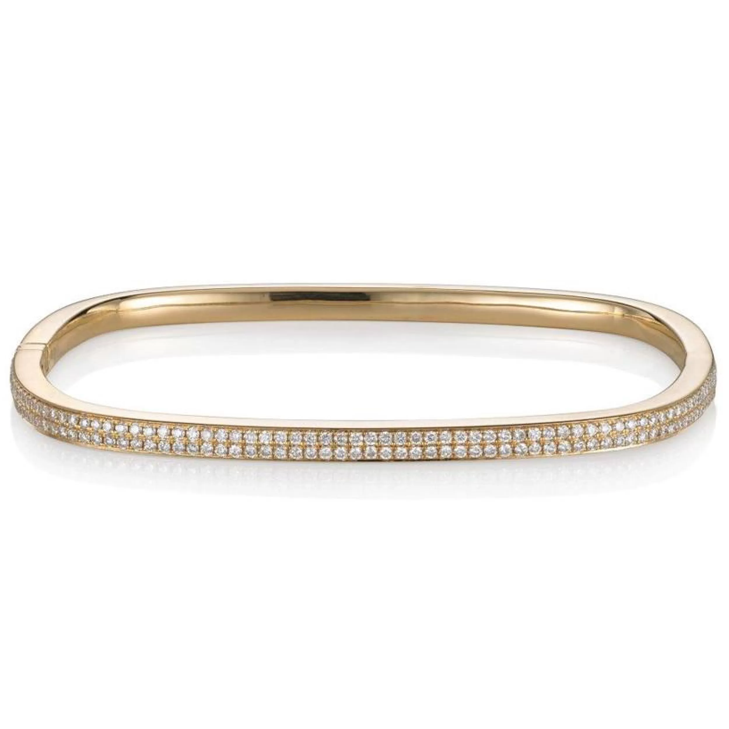 Anita Ko Bangles^TWO ROW DIAMOND SQUARE BANGLE